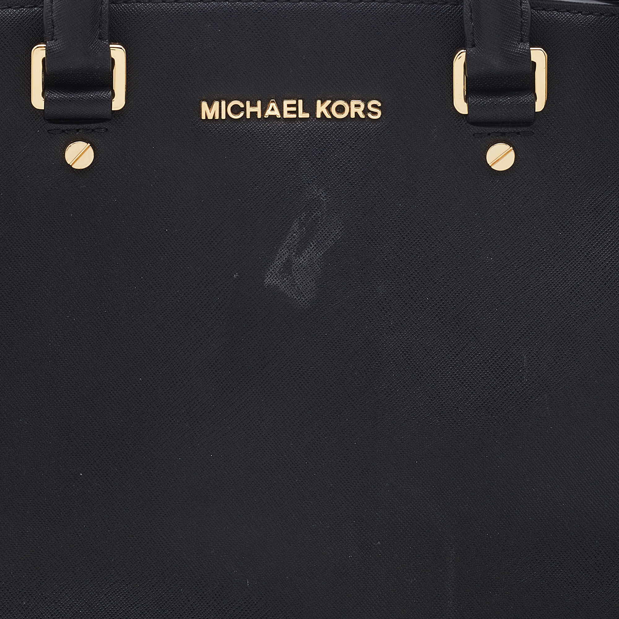 MICHAEL Michael Kors Black Leather Selma Satchel