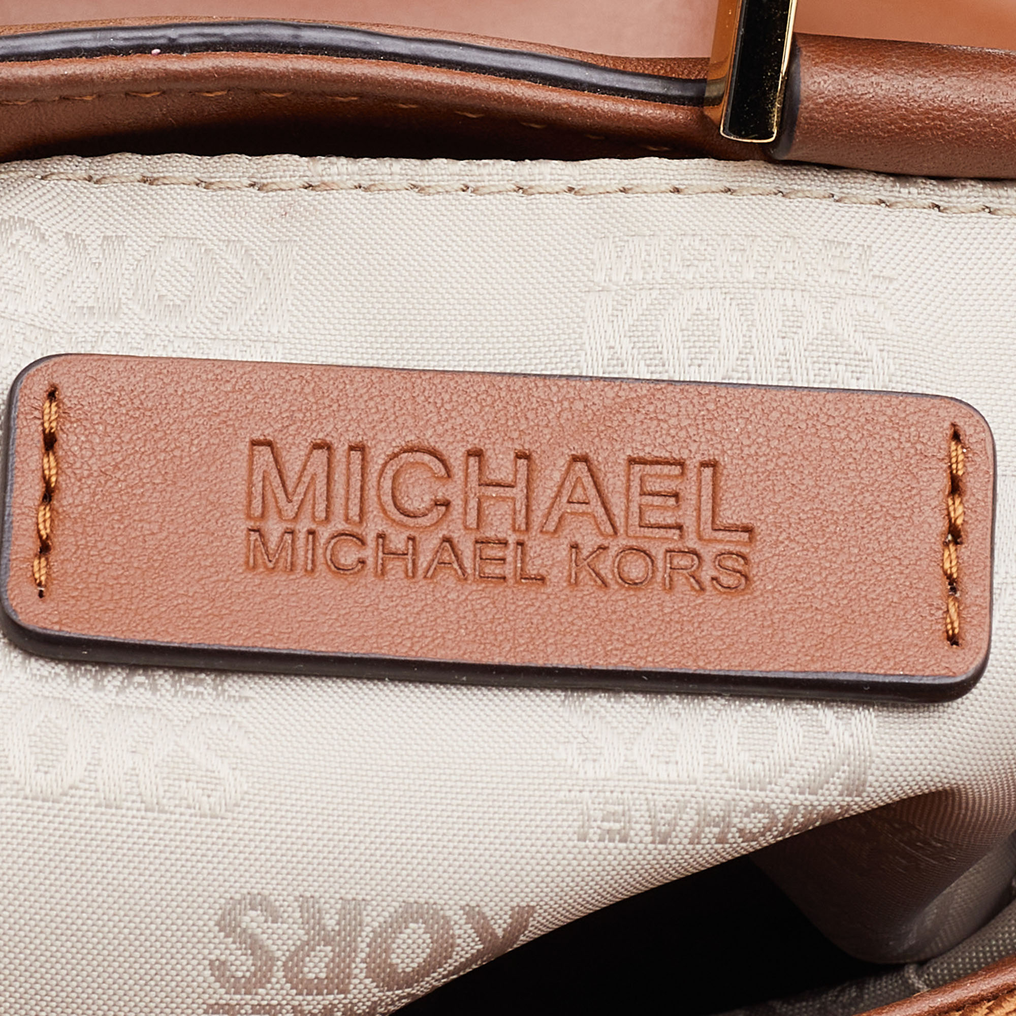 MICHAEL Michael Kors Tan Leather Florence Satchel
