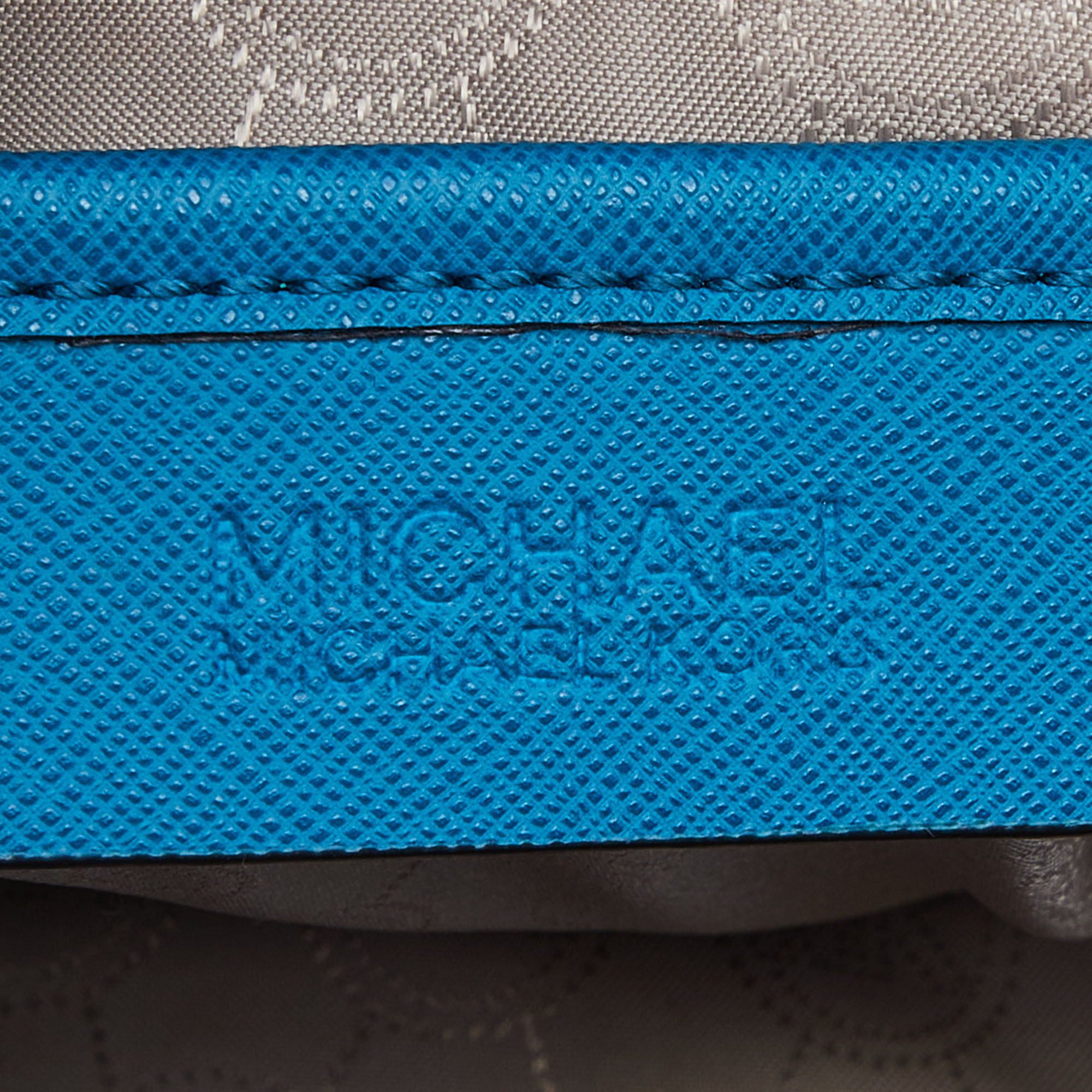 MICHAEL Michael Kors Blue Leather Studded Selma Satchel