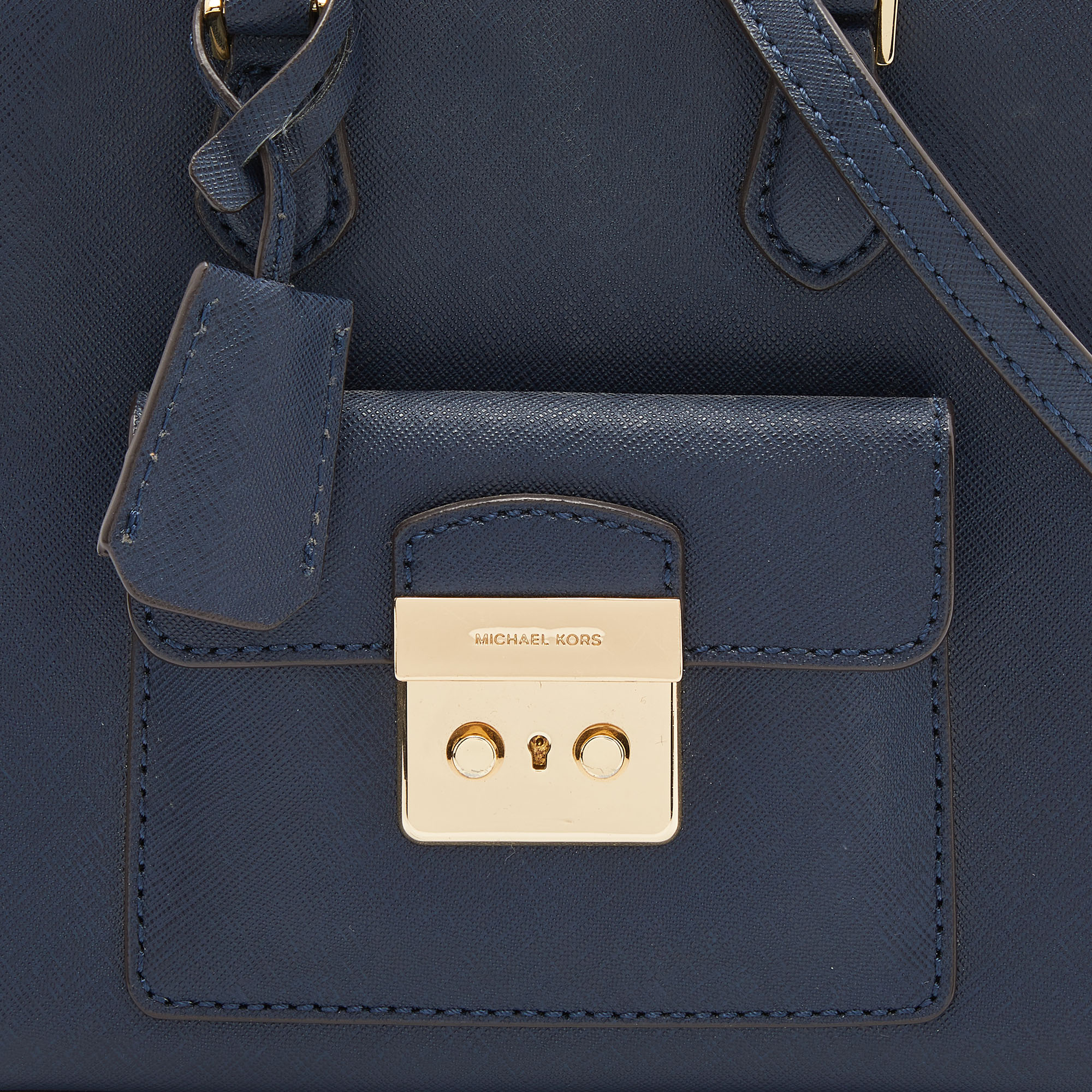 MICHAEL Michael Kors Blue Leather Mini Bridgette Tote