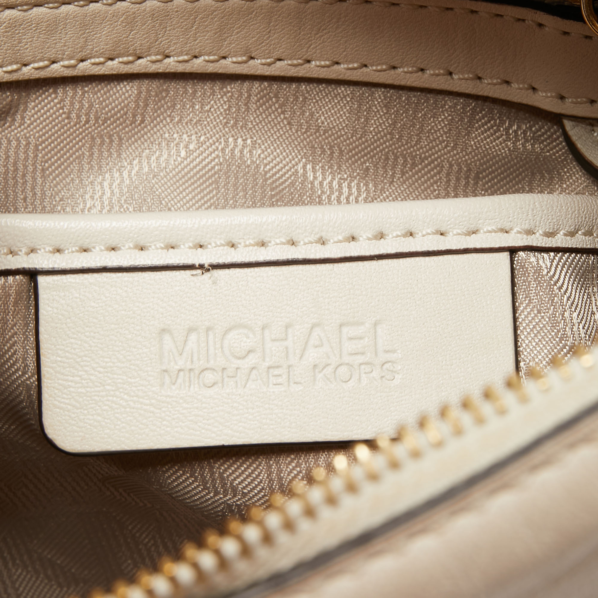 MICHAEL Michael Kors Off White Leather Hobo