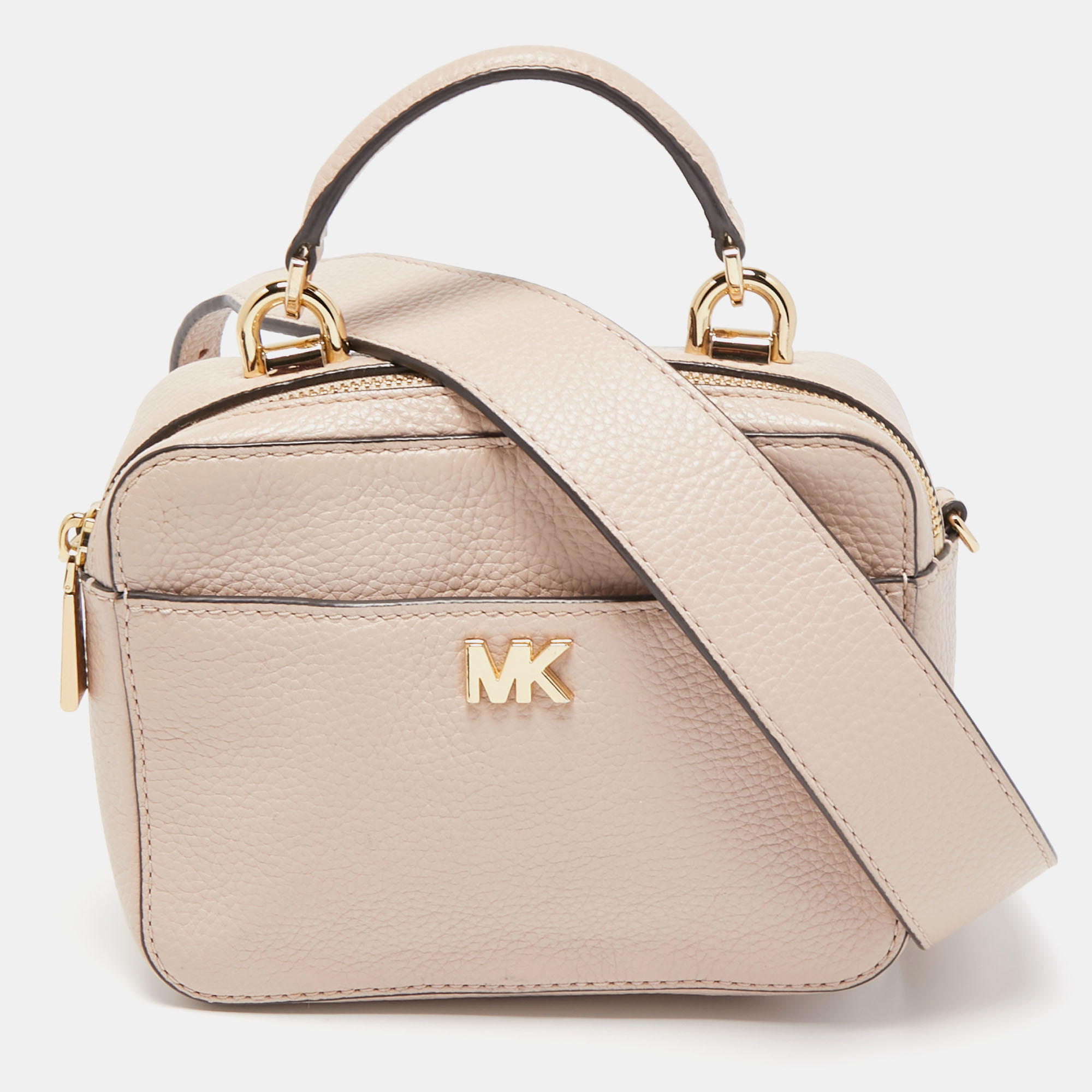 MICHAEL Michael Kors Light Pink Leather Mini Mott Crossbody Bag