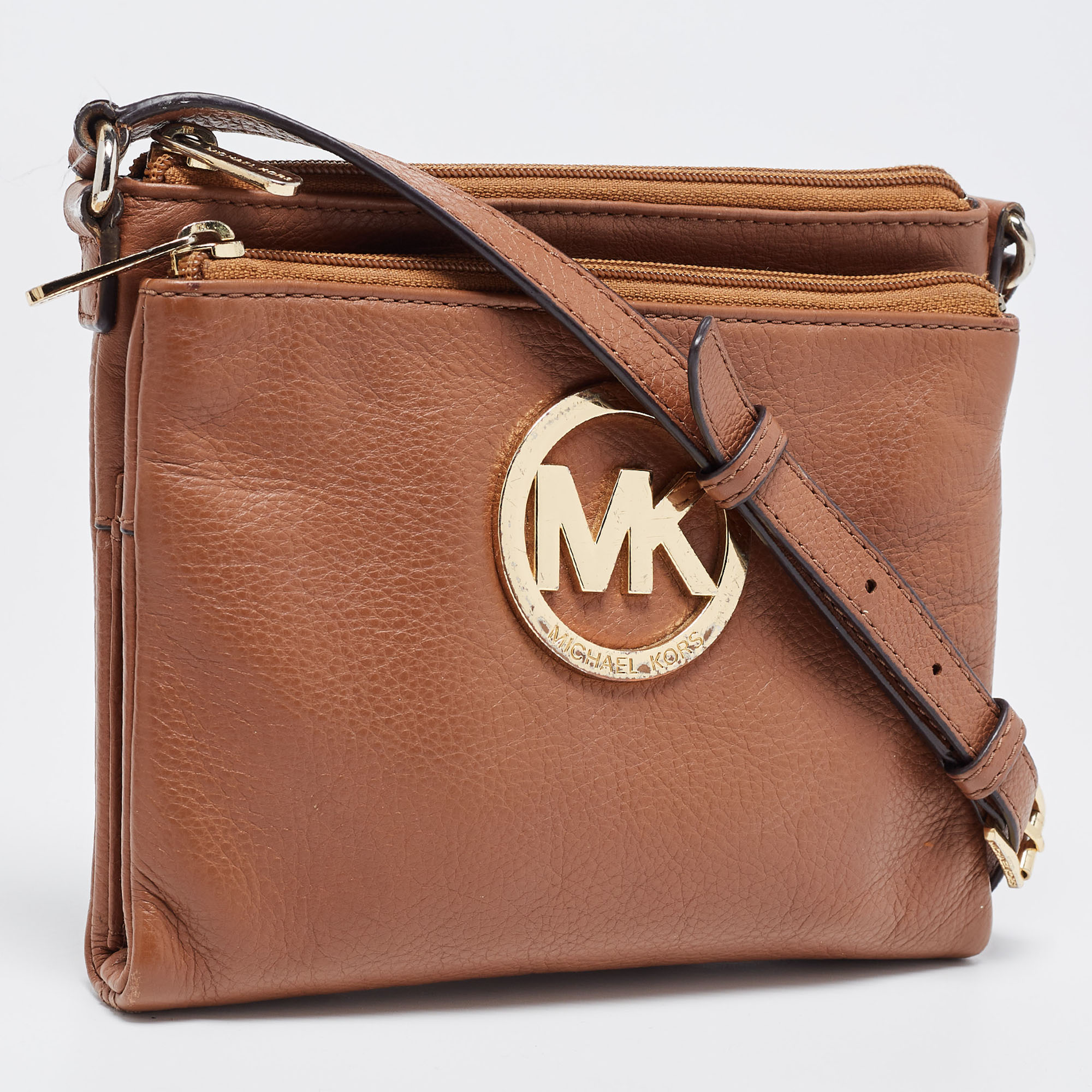 MICHAEL Michael Kors Brown Leather Crossbody Bag