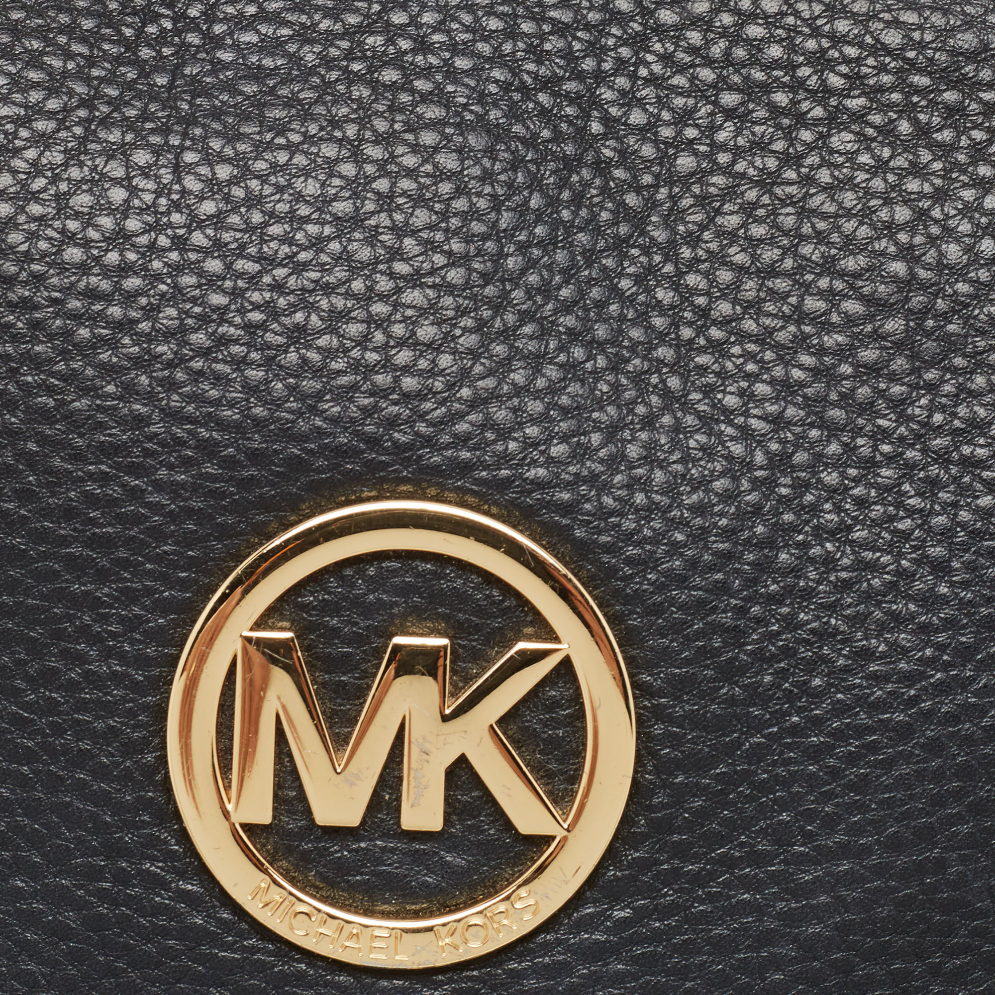 MICHAEL Michael Kors Black Leather Flap Shoulder Bag