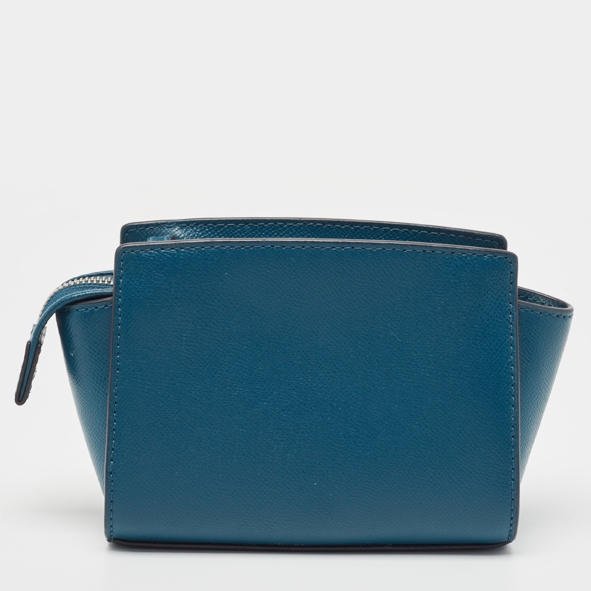 MICHAEL Michael Kors Blue Leather Mini Selma Crossbody Bag