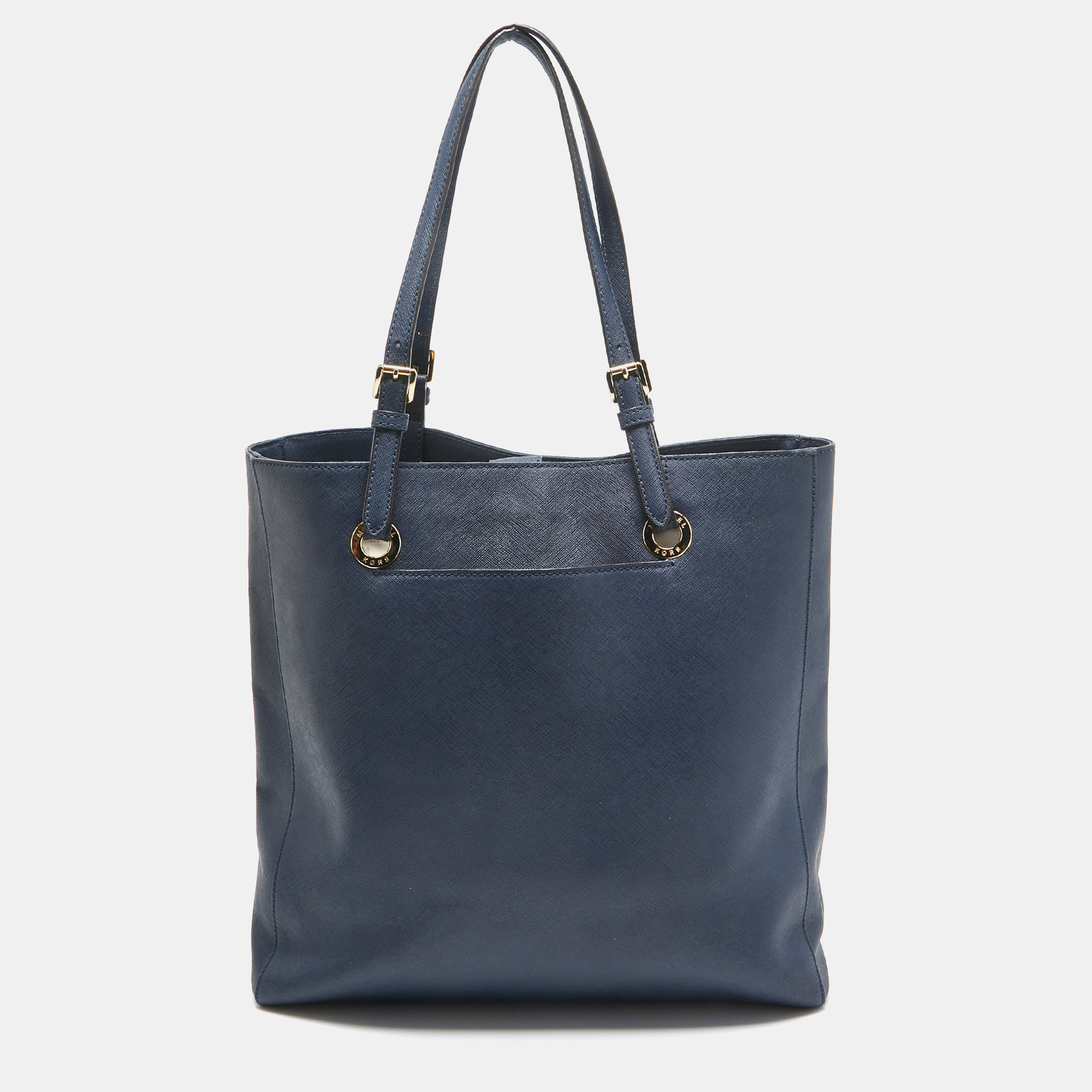 MICHAEL Michael Kors Navy Blue Leather Jet Set Tote