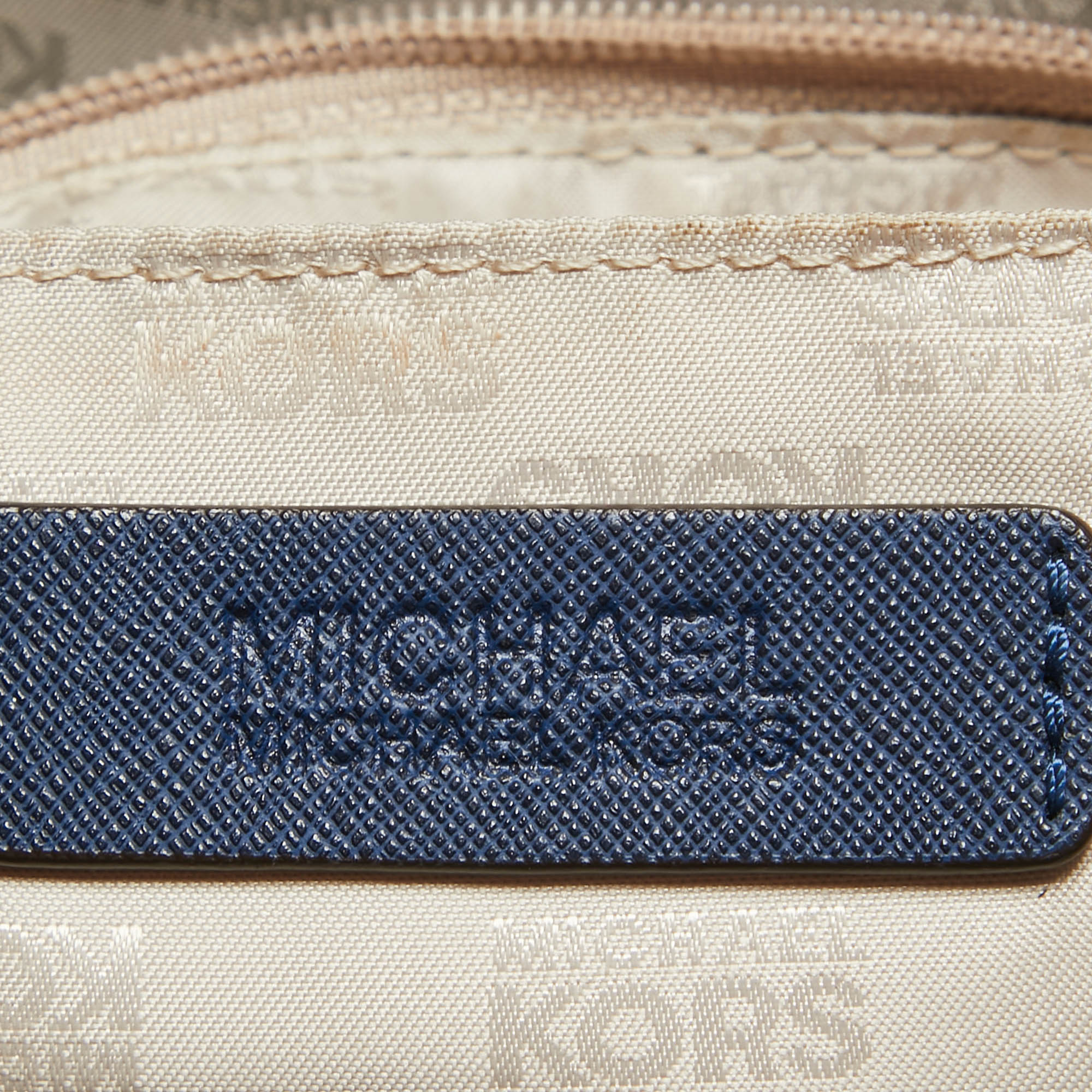 MICHAEL Michael Kors Navy Blue Leather Jet Set Tote