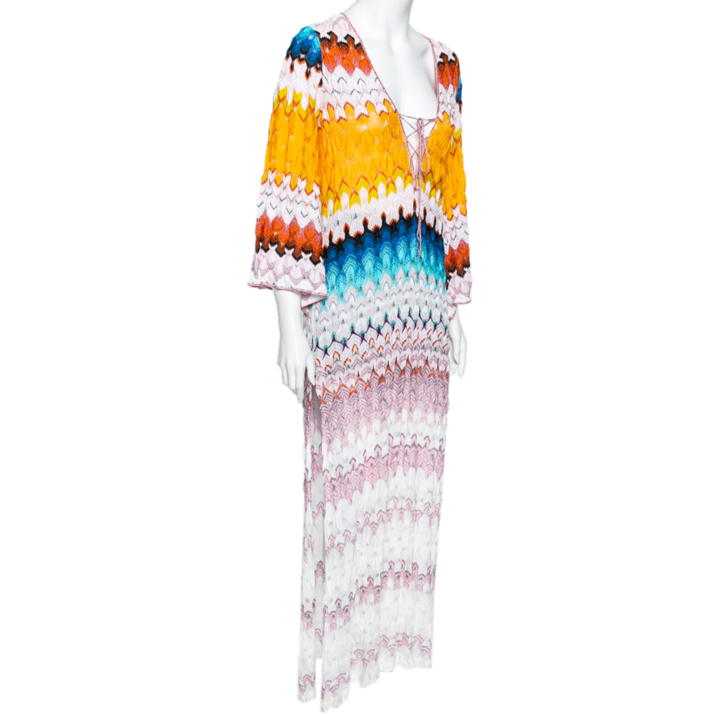 

Missoni Mare Multicolored Patterned Lurex Knit Maxi Dress, Multicolor