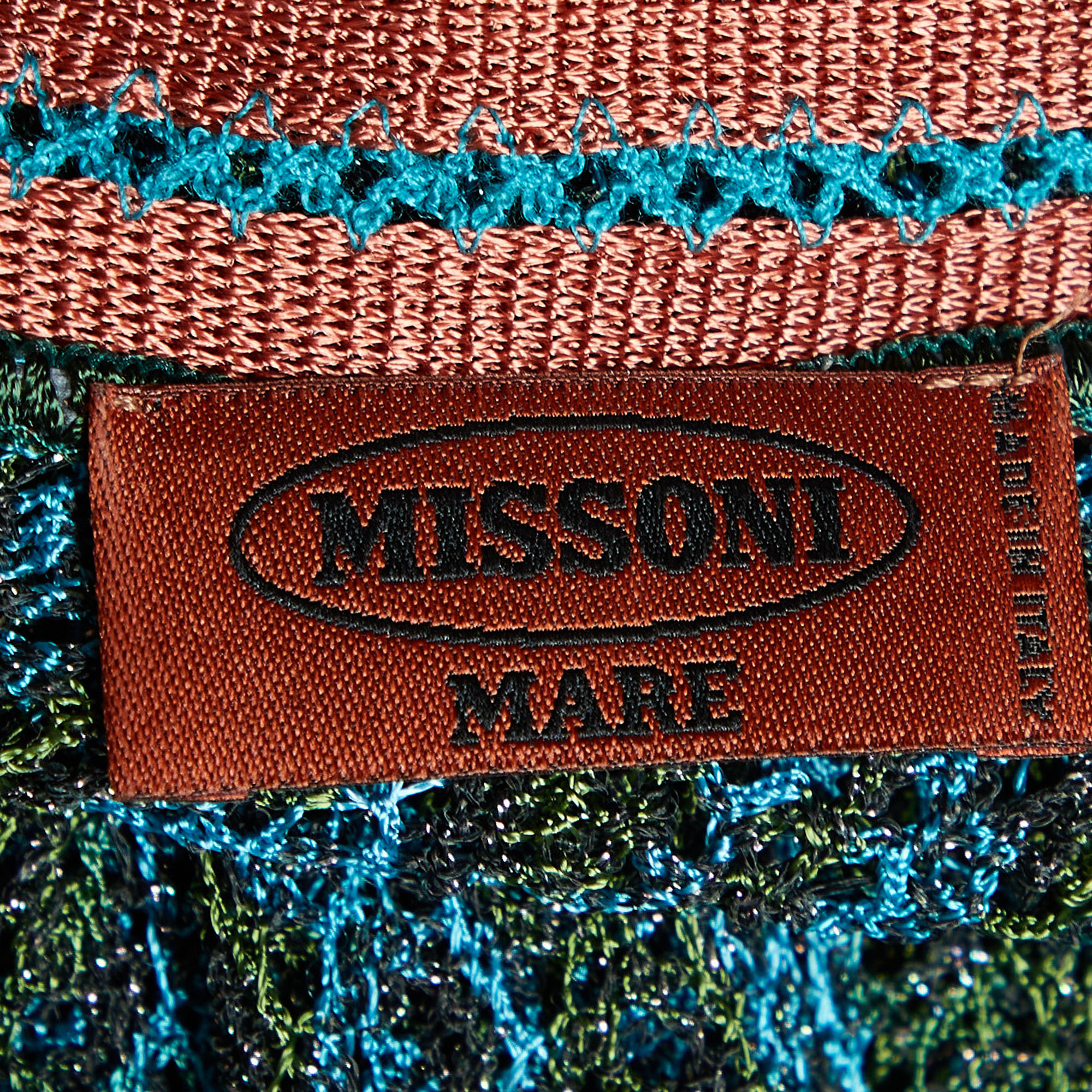 Missoni Mare Multicolor Lurex Knit Sheer Maxi Dress M