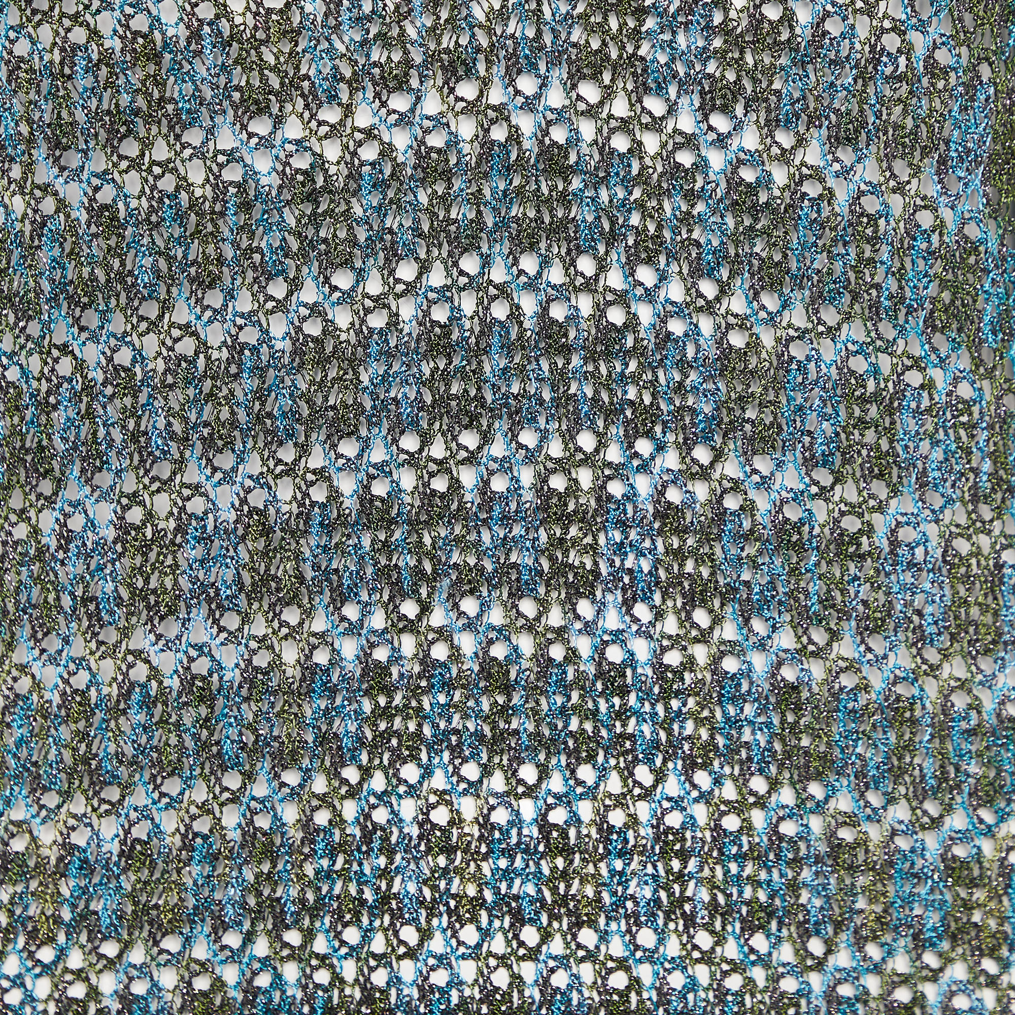 Missoni Mare Multicolor Lurex Knit Sheer Maxi Dress M