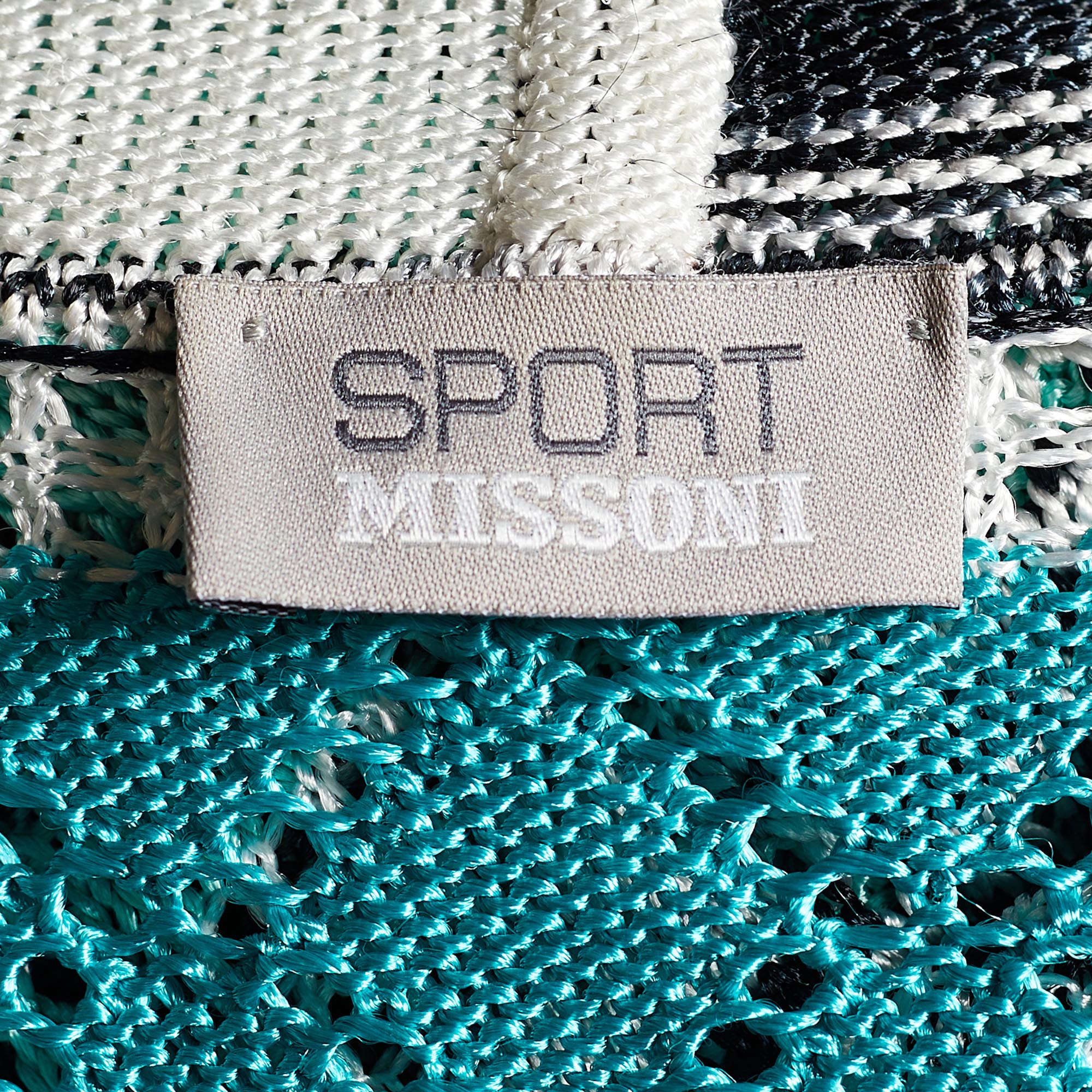Missoni Sport Multicolor Striped Knit Sleeveless Button Front Cardigan L