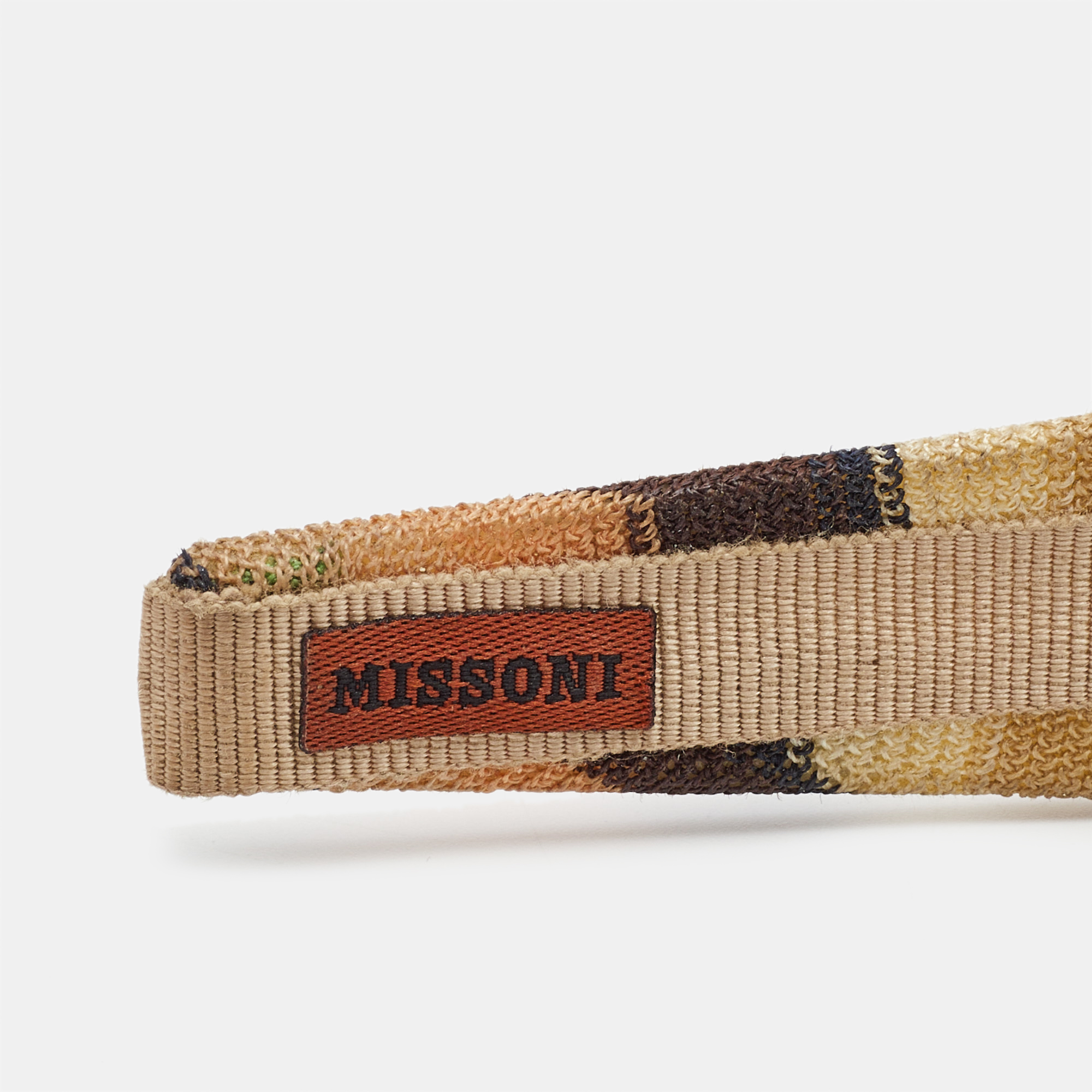 Missoni Multicolor Pleated Knit Head Band