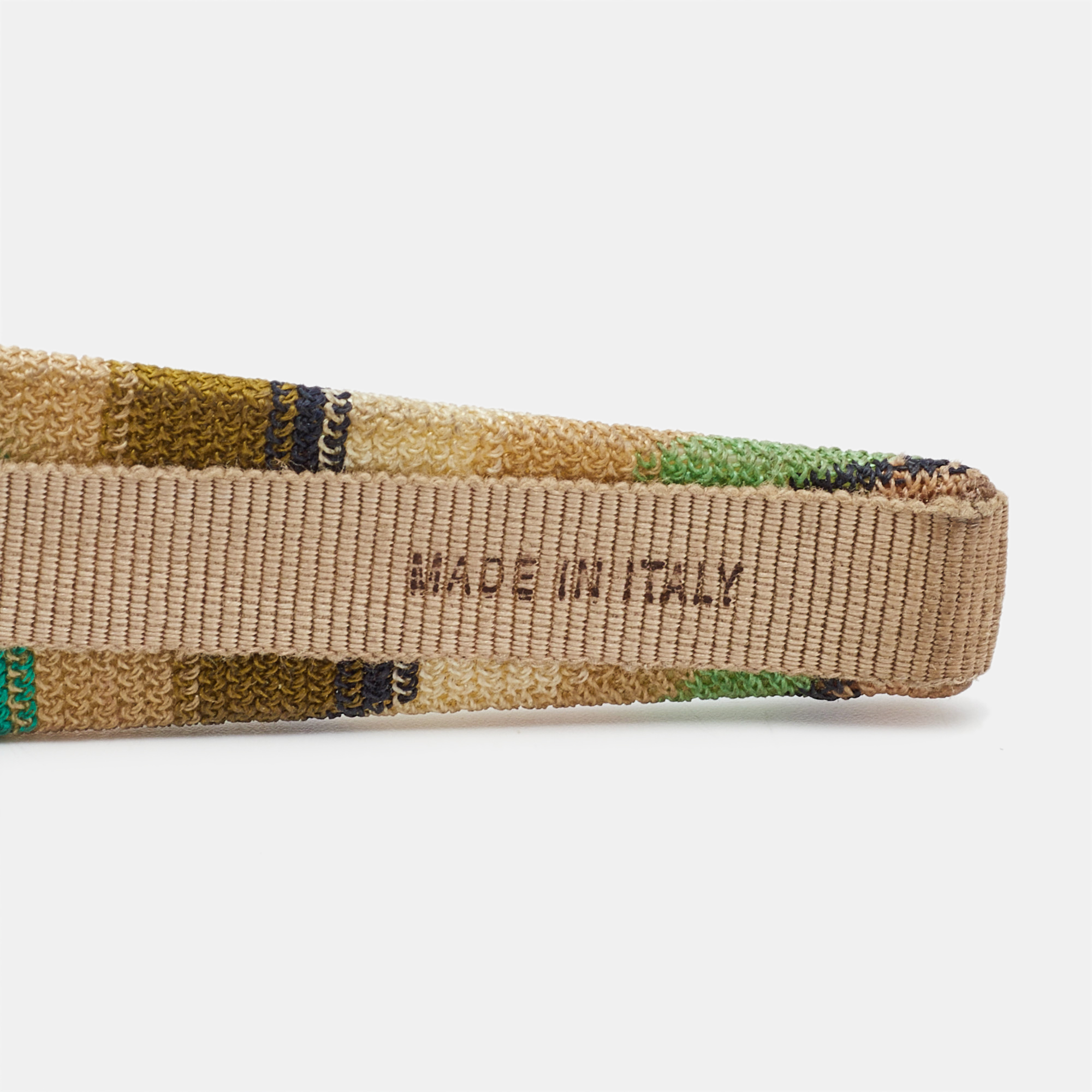 Missoni Multicolor Pleated Knit Head Band