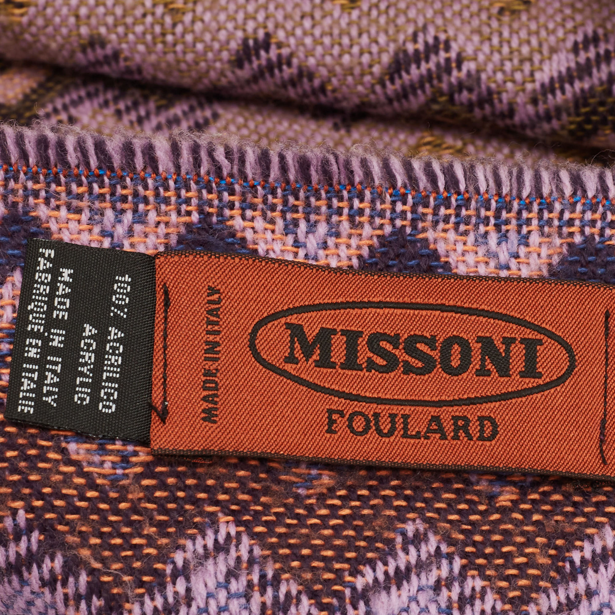 Missoni Foulard Multicolor Patterned Acrylic Scarf