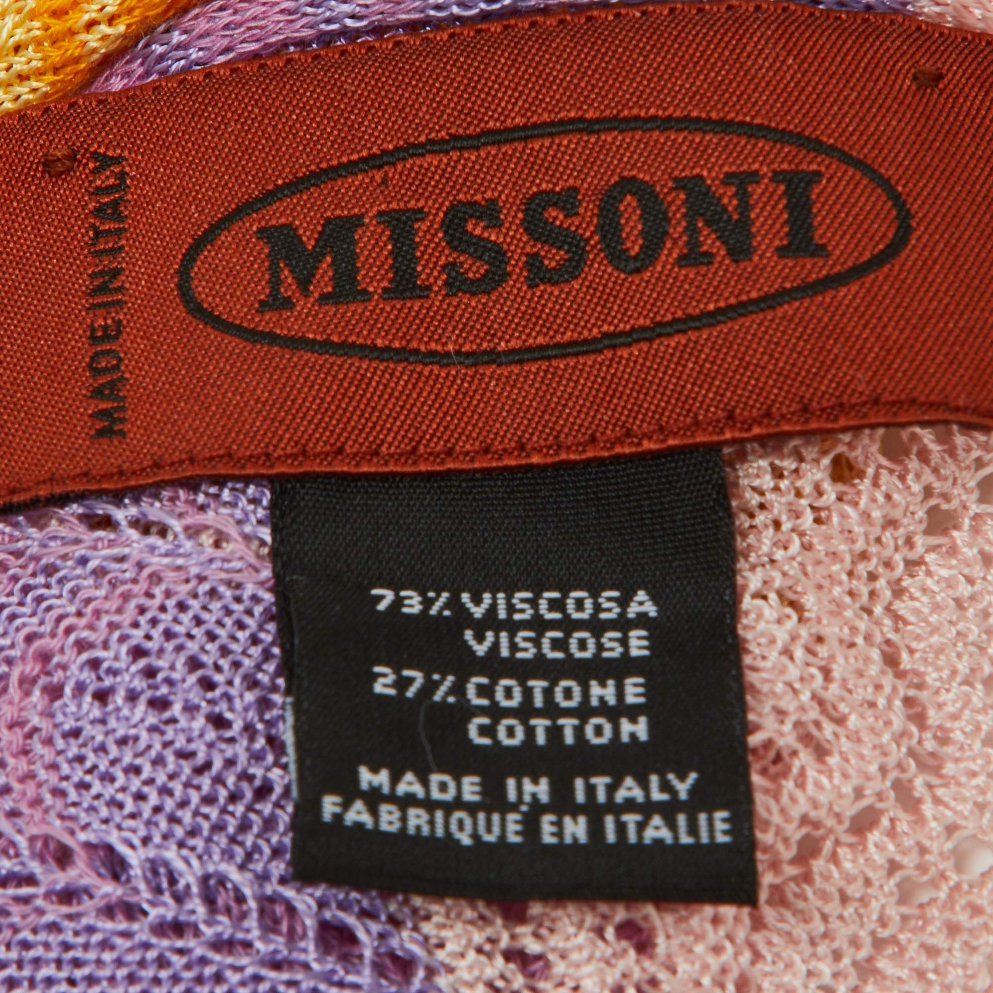 Missoni Multicolor Patterned Cotton Knit Stole