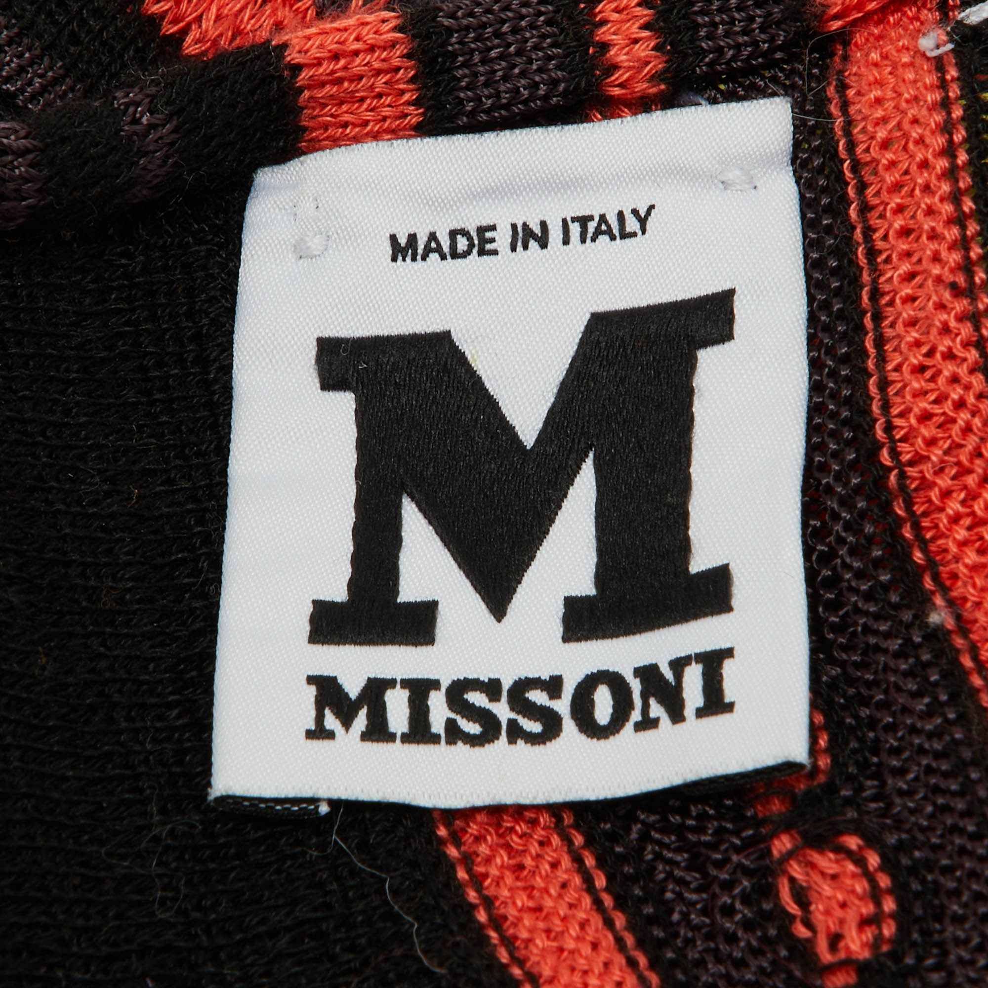 M Missoni Multicolor Patterned Cotton Knit Stole