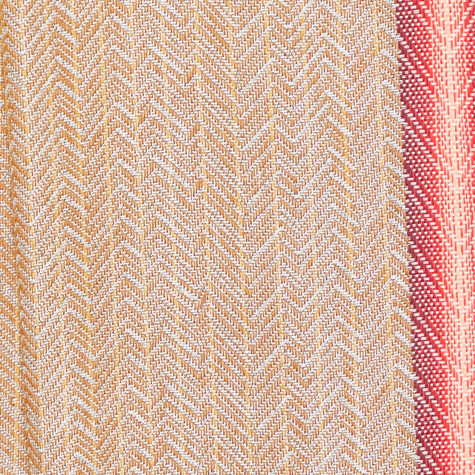 Missoni Vintage Multicolor Lurex Knit Fringed Scarf