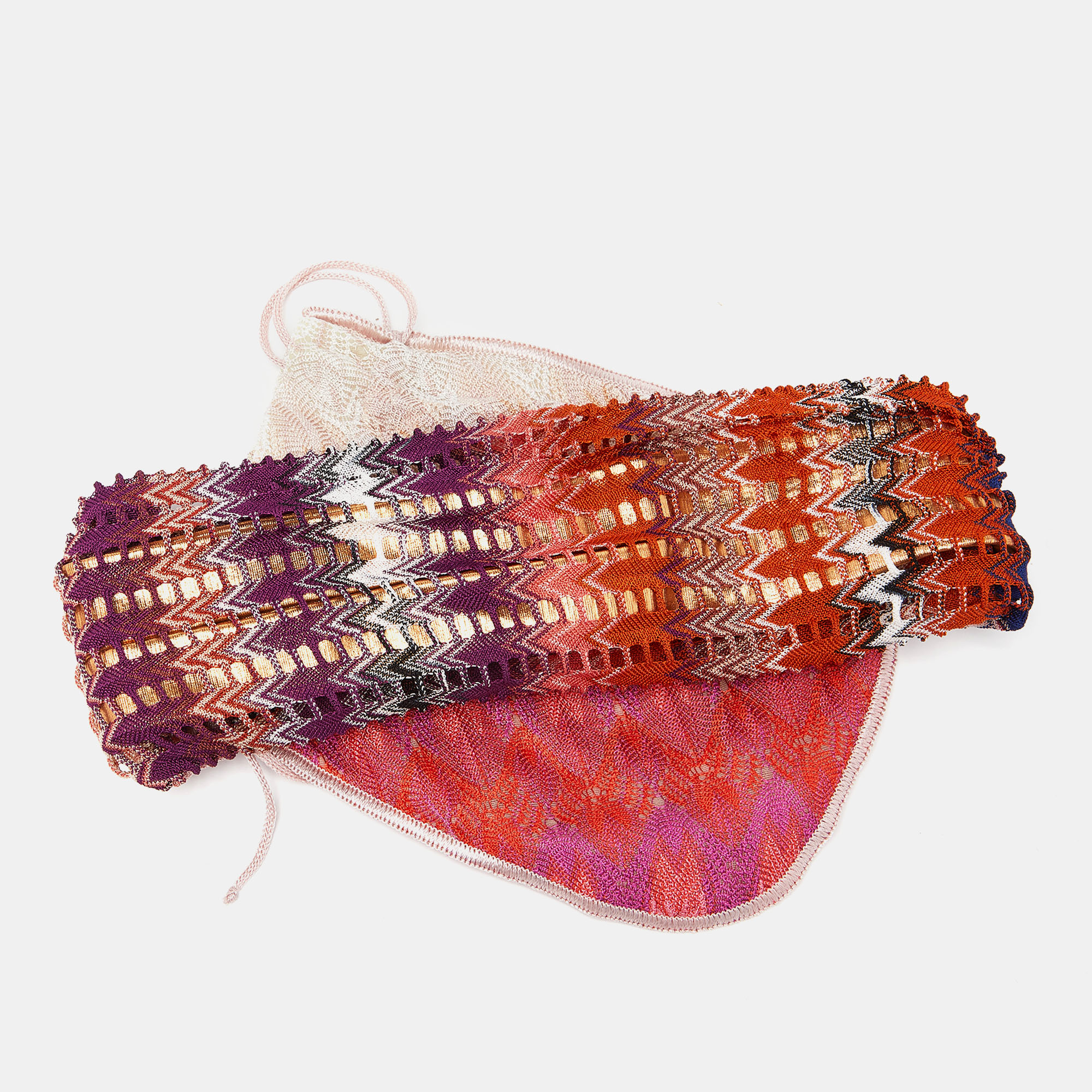 Missoni Multicolor Patterned Knit Stretch Headband