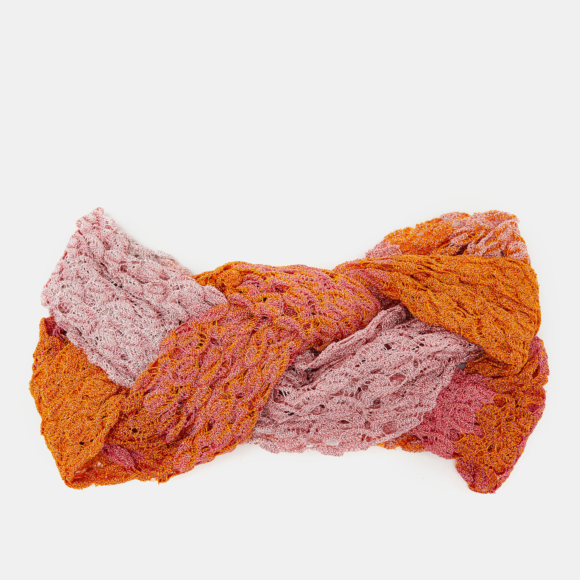 Missoni multicolor patterned lurex knit twisted headband