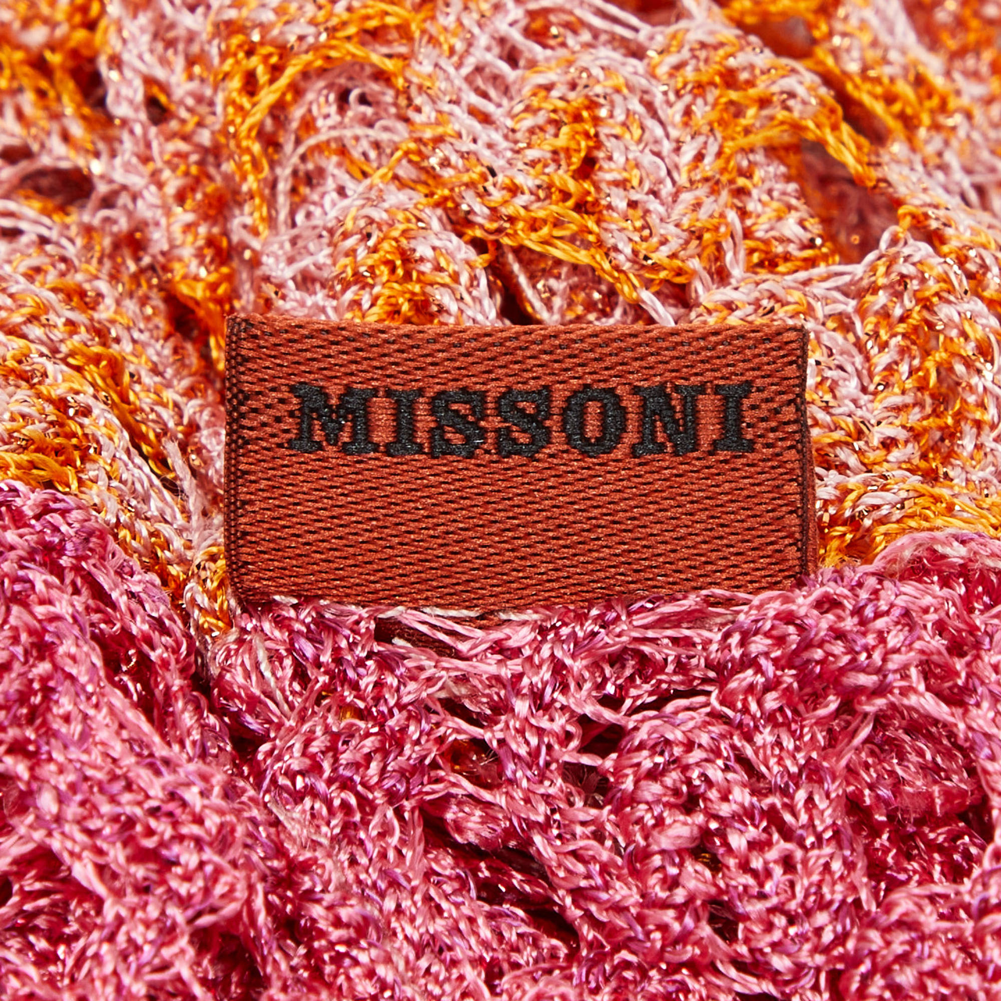 Missoni Multicolor Patterned Lurex Knit Twisted Headband