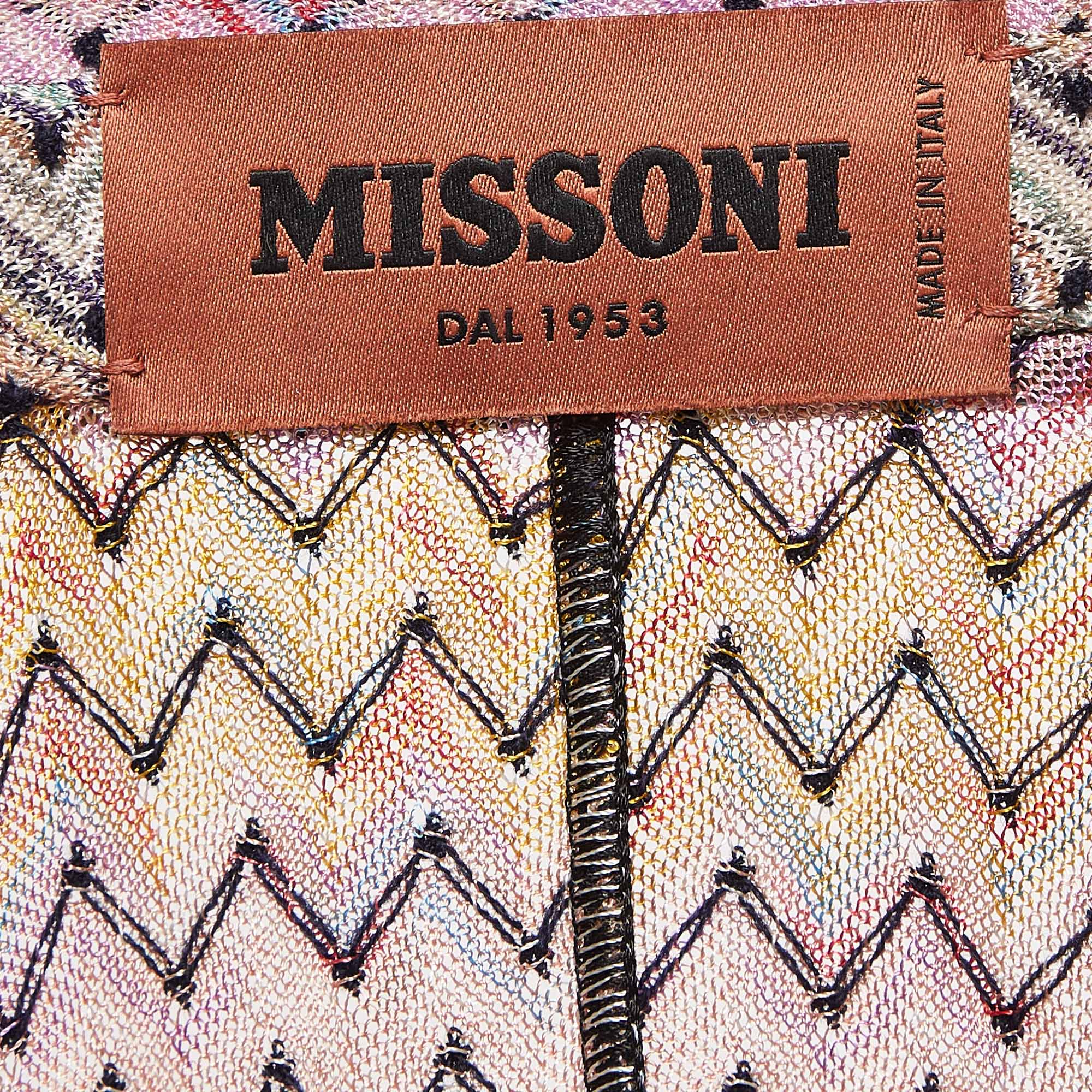 Missoni Multicolor Chevron Knit Long Shirt M