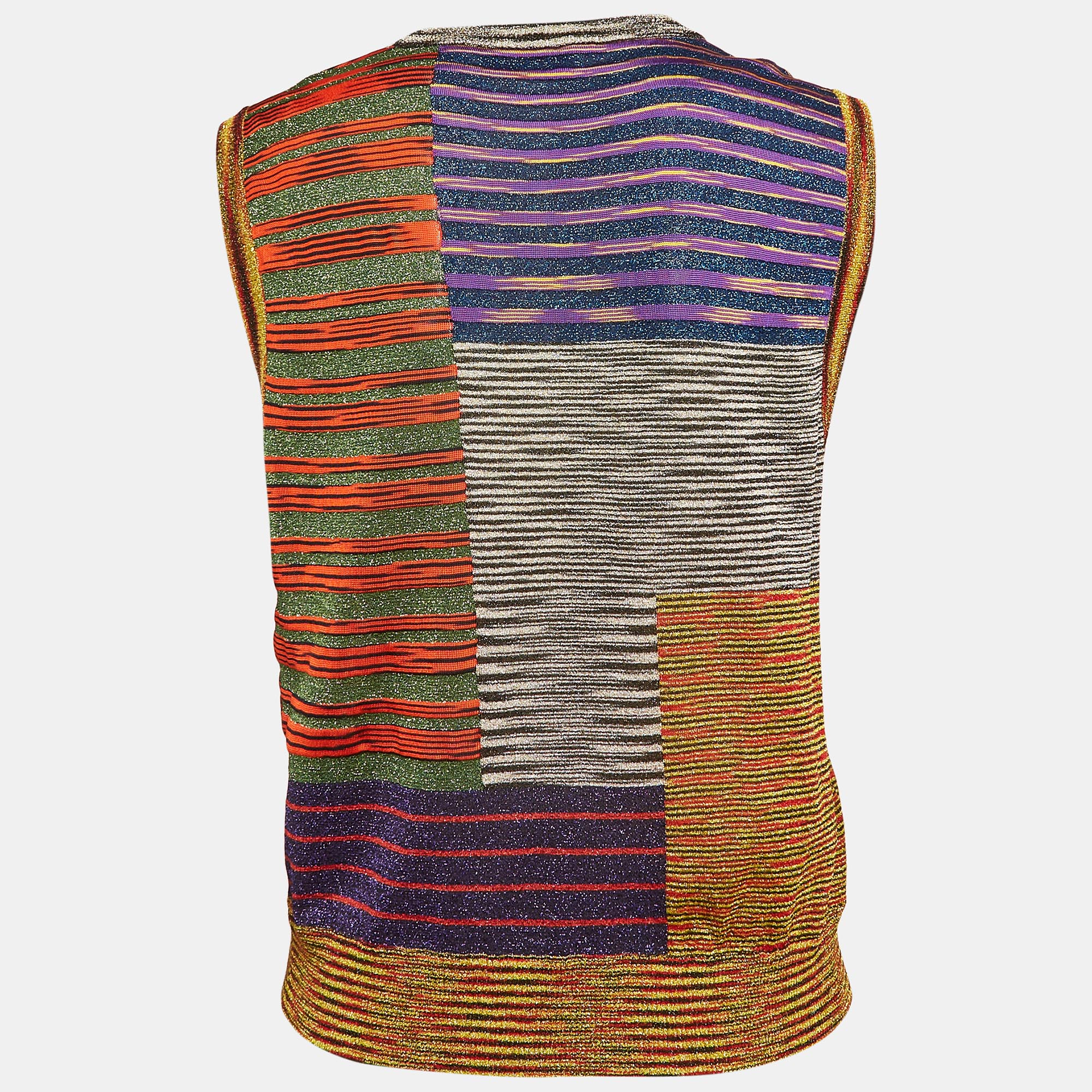 Missoni Multicolor Lurex Knit Tank Top L