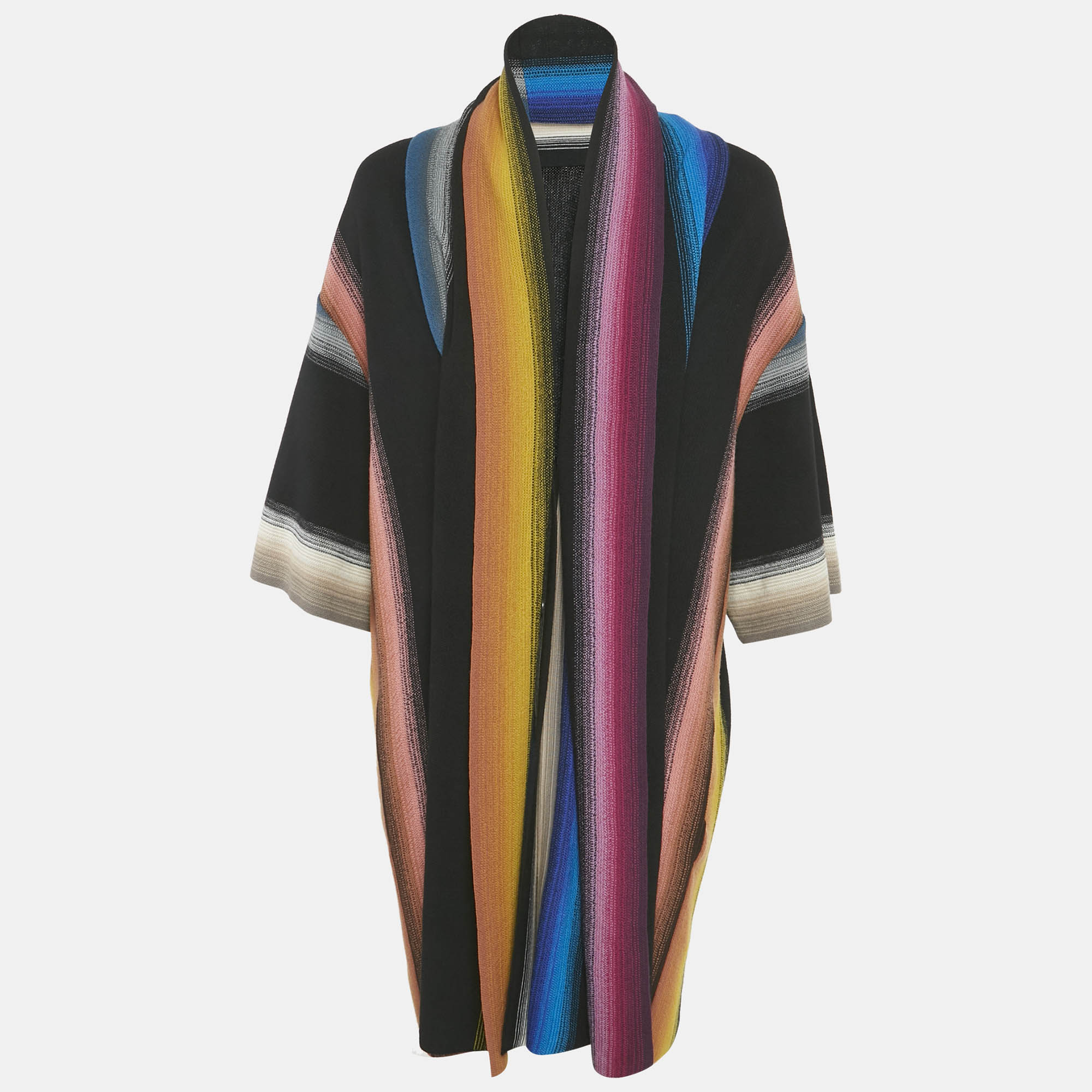 Missoni Multicolor Striped Wool Overlay Detail Oversized Cardigan M
Missoni Multicolor Striped Wool Overlay Detail Oversized Cardigan M