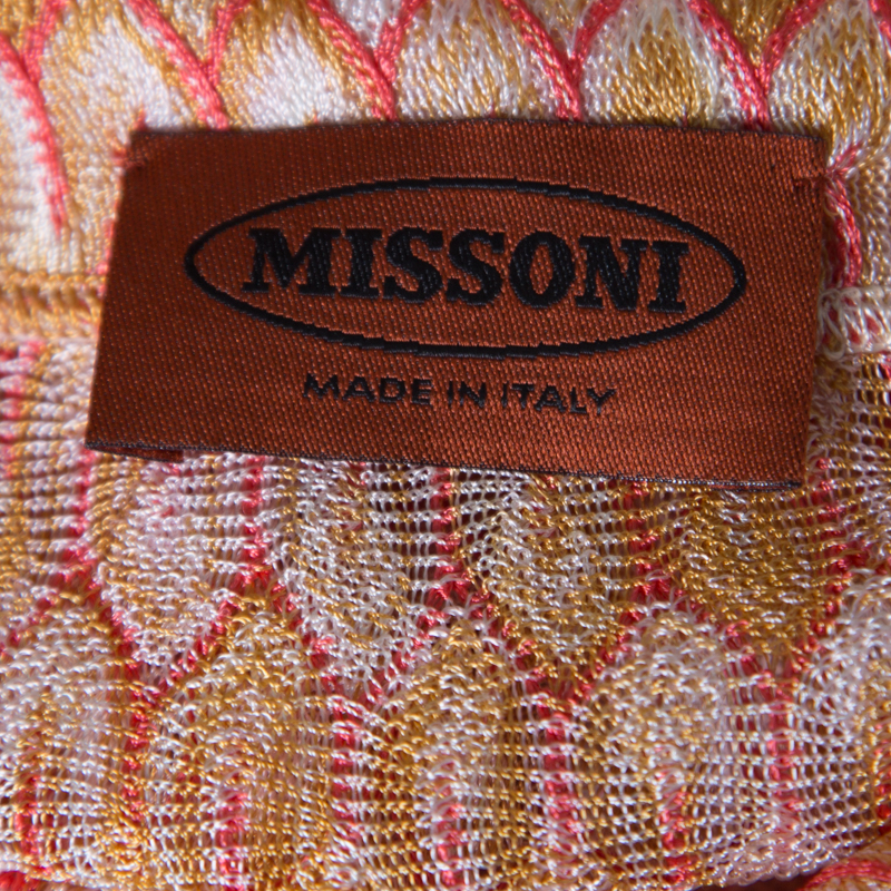 Missoni Multicolor Patterned Jacquard Knit Button Front Kaftan M