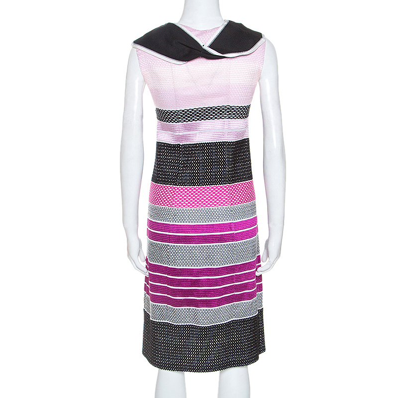 Missoni Pink And Black Knit Sleeveless Dress M