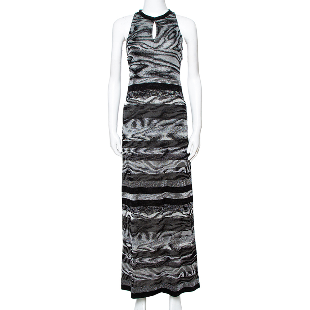 Image of Missoni Monochrome Lurex Knit Sleeveless Maxi Dress S
