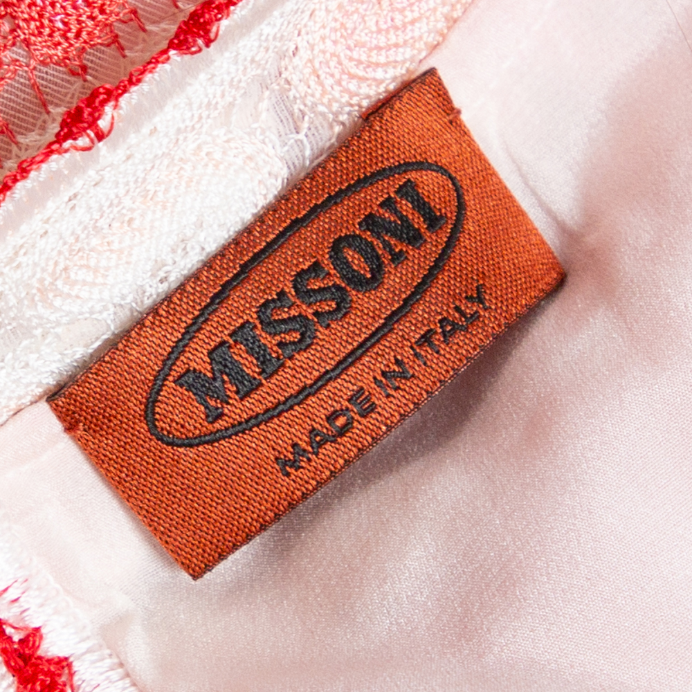 Missoni Pink Patterned Knit Skater Dress US 10