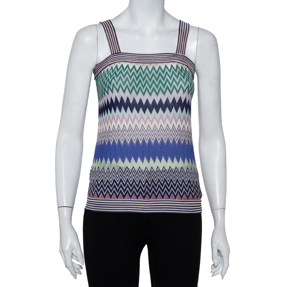 Missoni Multicolor Patterned Knit Cami Top S