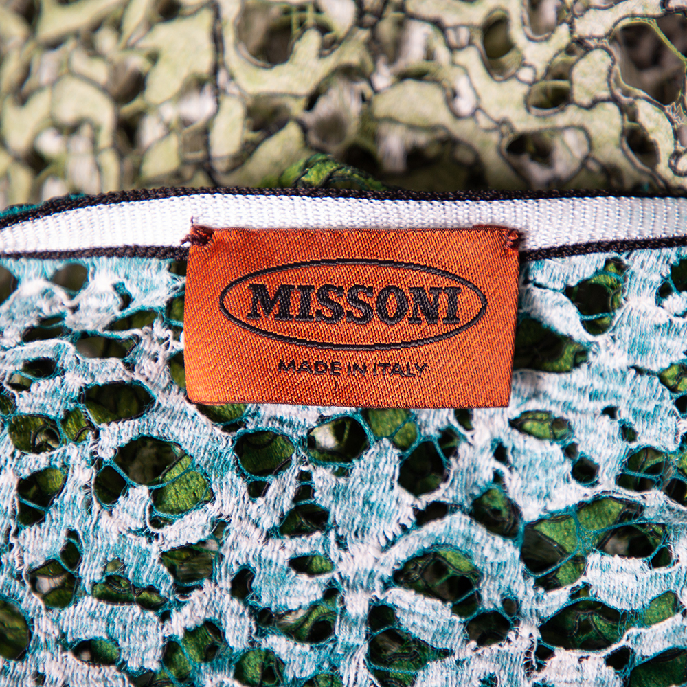 Missoni Green Ombre Lace Maxi Dress M
