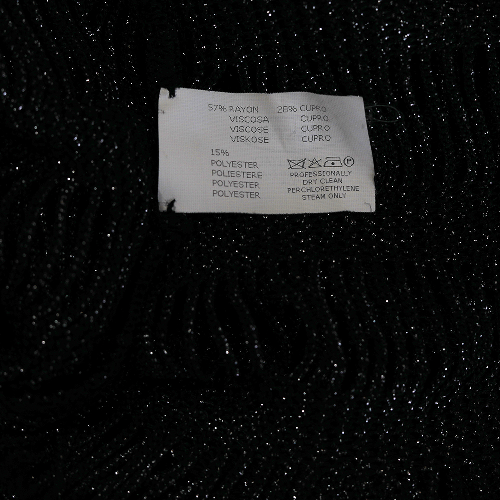 Missoni Black Lurex Crochet Knit Maxi Dress M