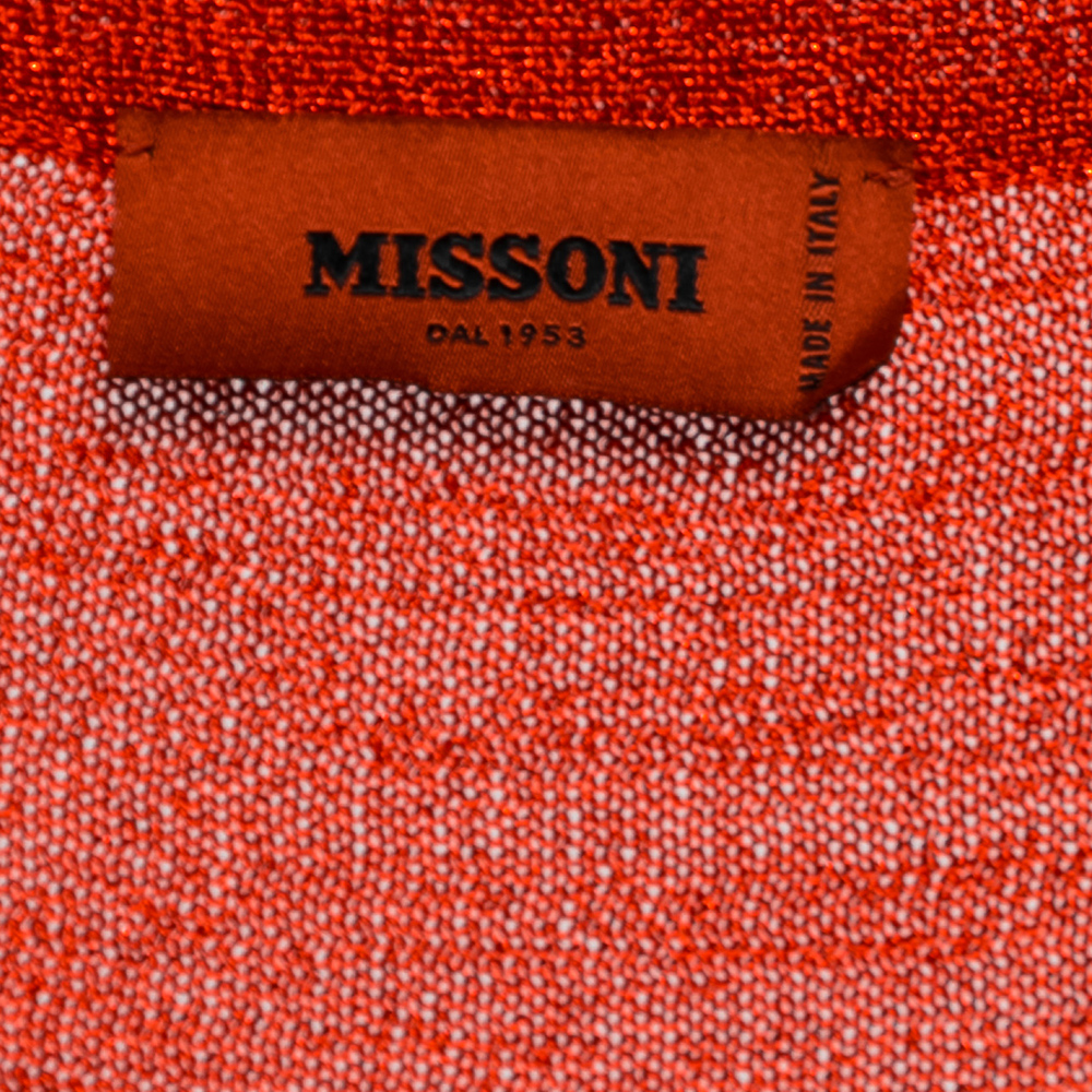Missoni Orange Lurex Knit Sleeveless Top S