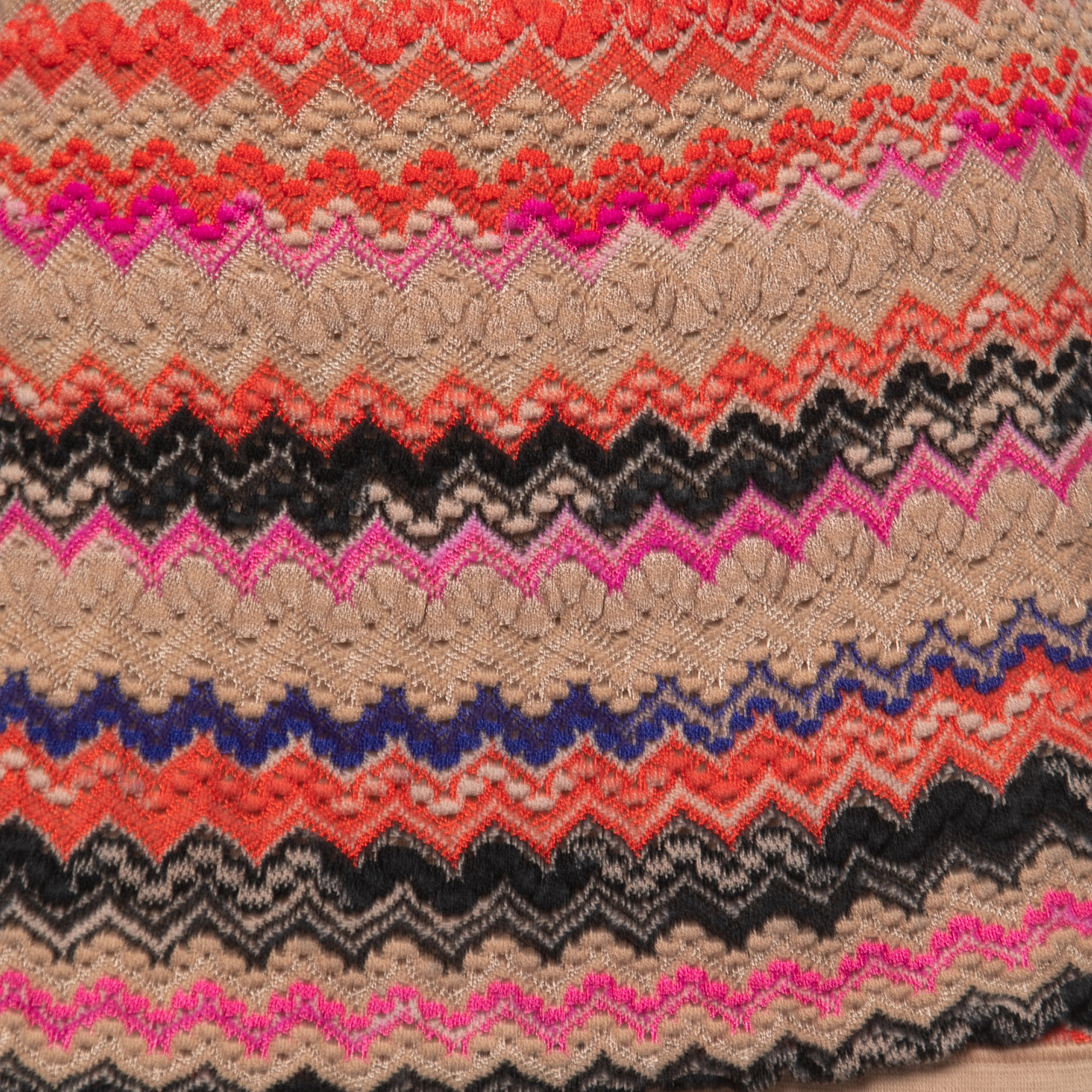 Missoni Multicolor Patterned Knit Mini Skirt S