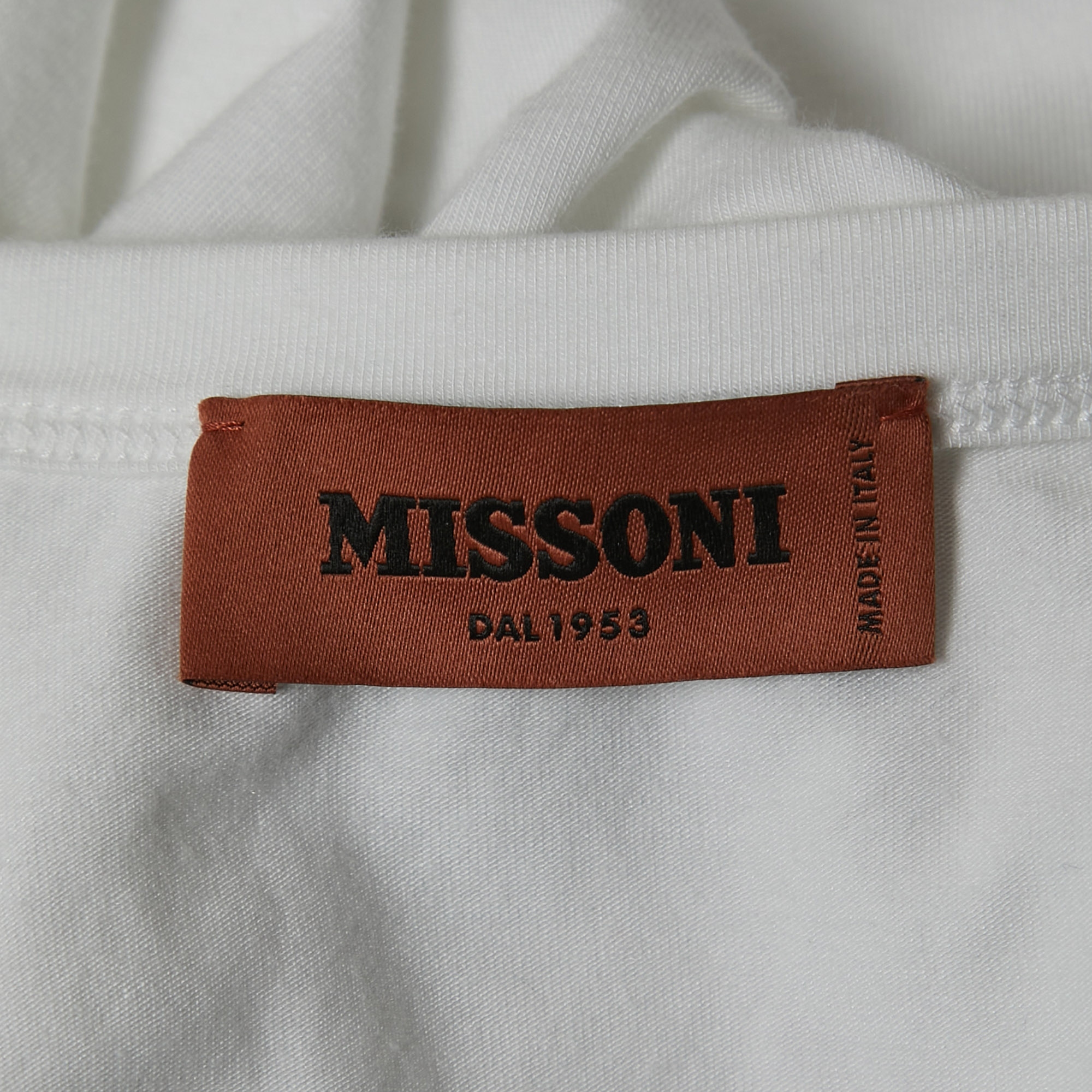 Missoni White Jersey Portofino Print T-Shirt XS