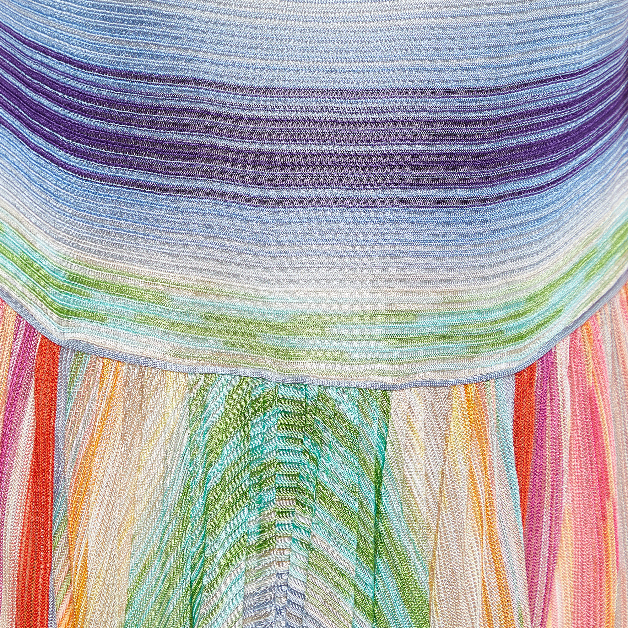 Missoni Multicolor Patterned Knit Maxi Dress M