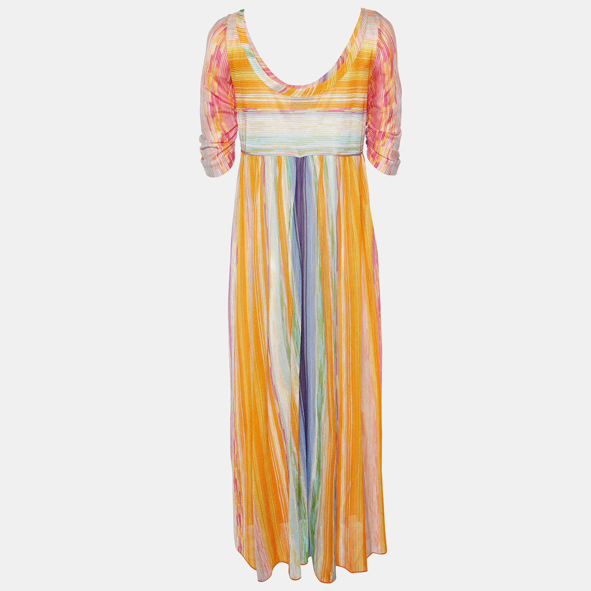 Missoni Multicolor Patterned Knit Maxi Dress M