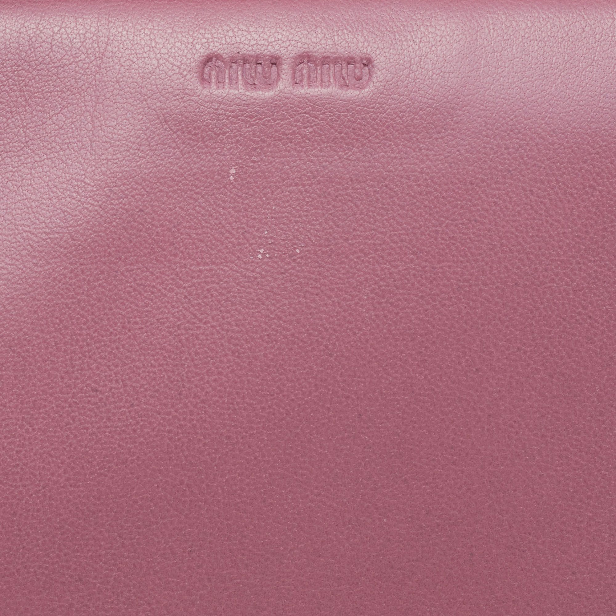Miu Miu Pink Croc Embossed Patent Leather Zip Around IPad Cover