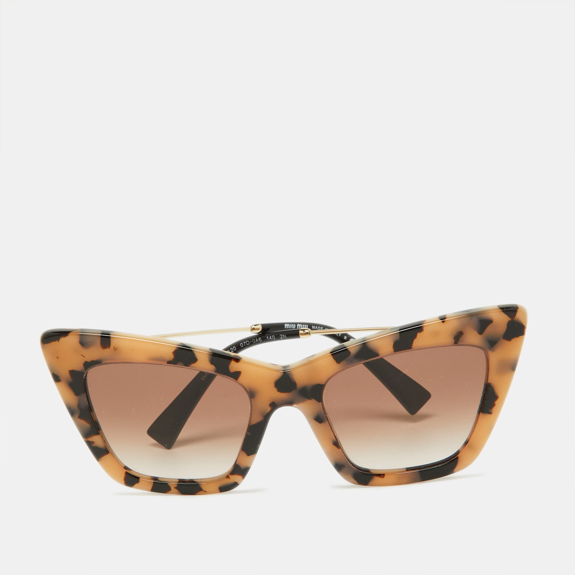 Miu Miu Havana Pink/Brown Gradient SMU01W Cat-Eye Sunglasses