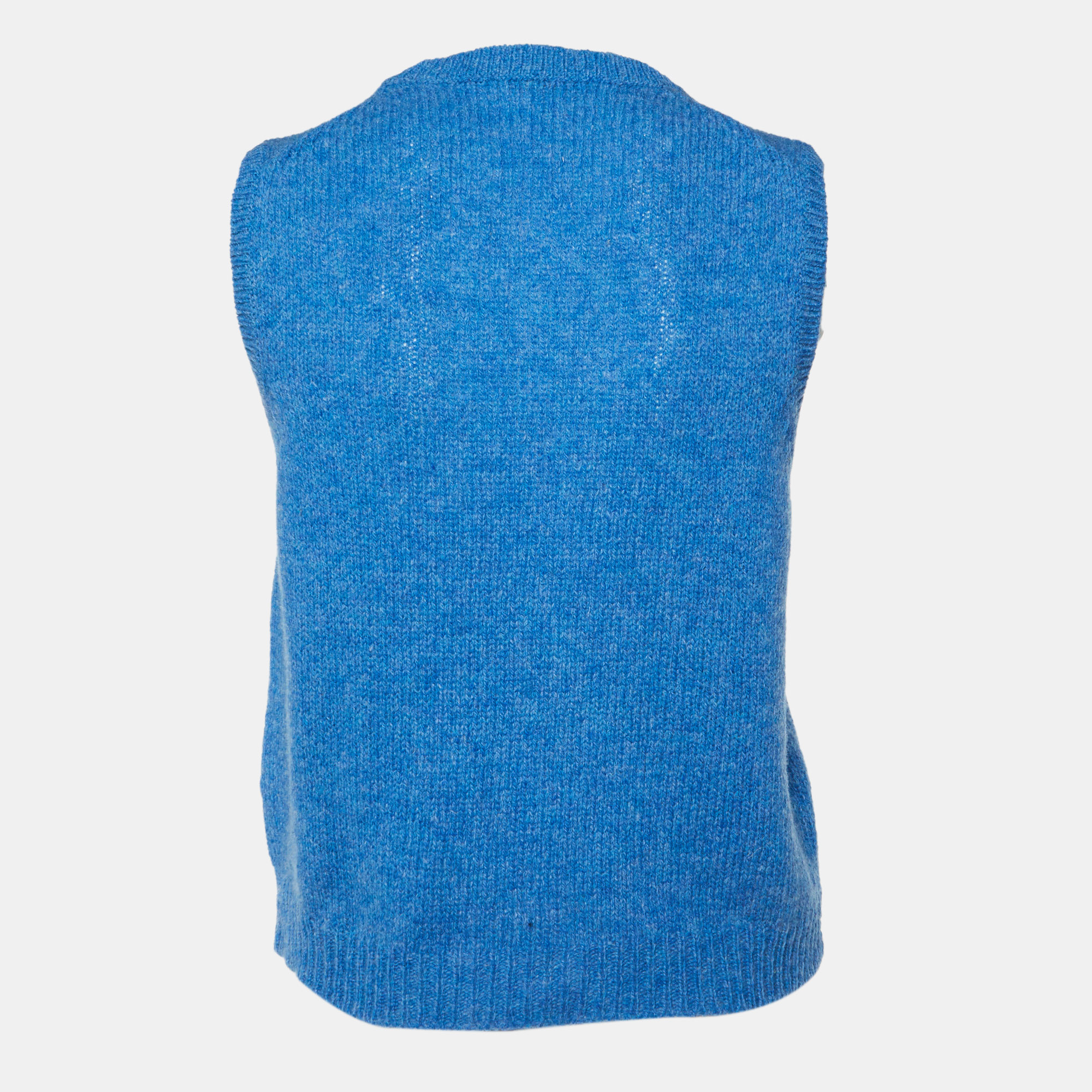 Miu Miu Blue Wool Sleeveless Sweater S