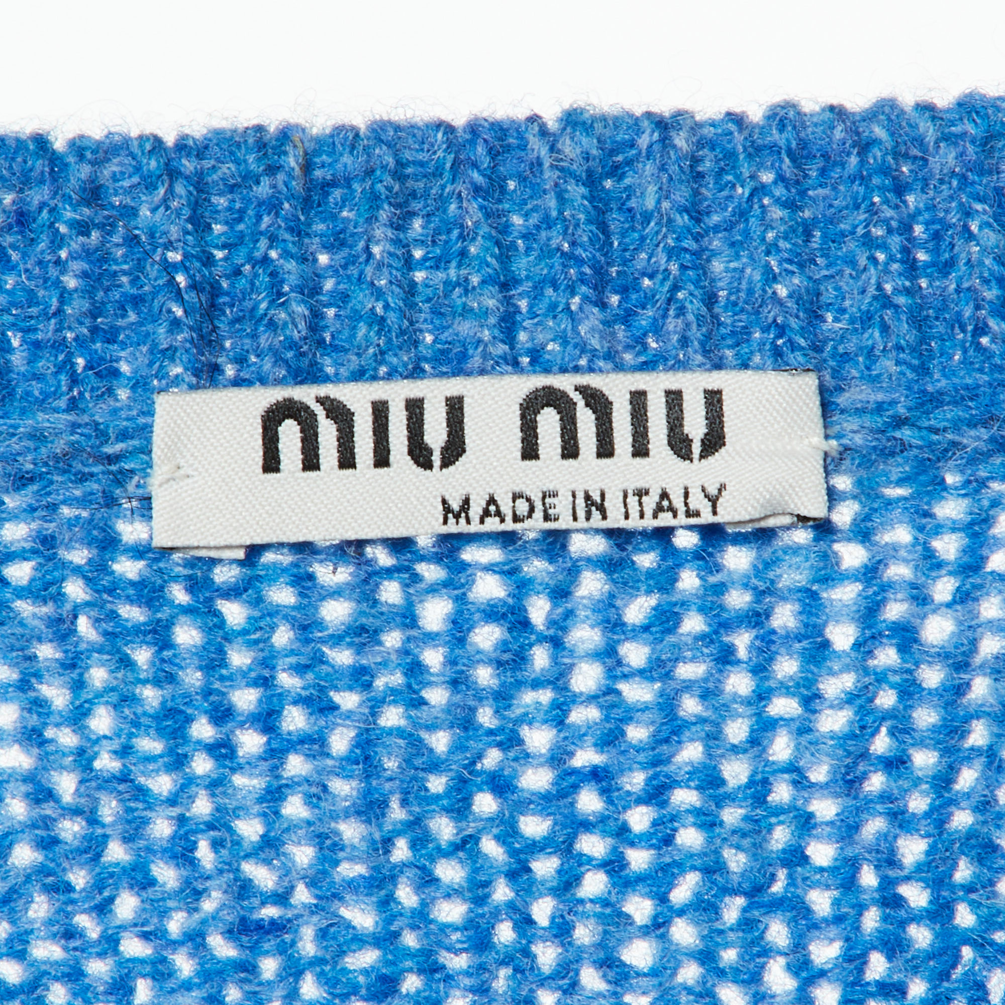 Miu Miu Blue Wool Sleeveless Sweater S