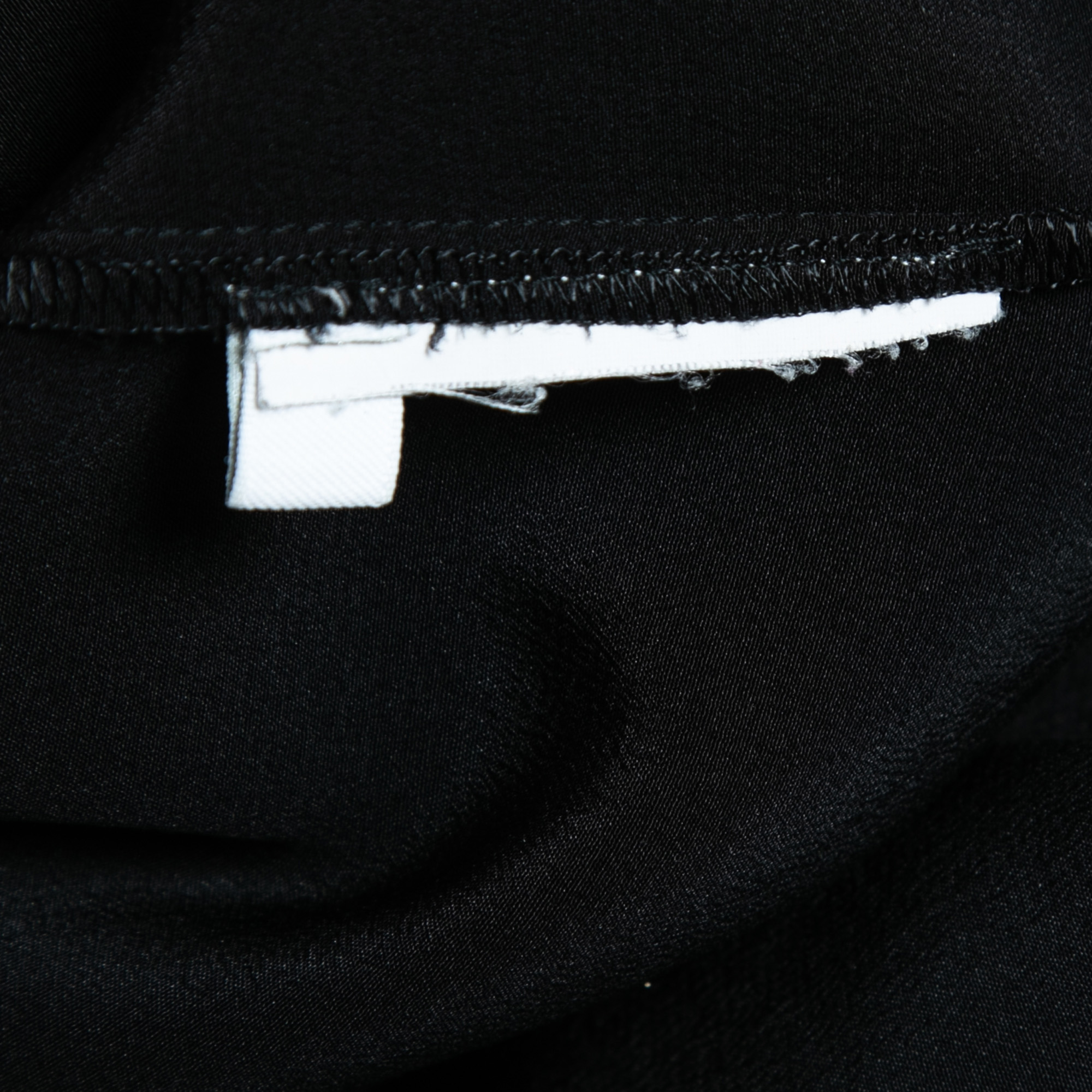 Miu Miu Black Crepe Tie Neck Ruffled Short Dress XS