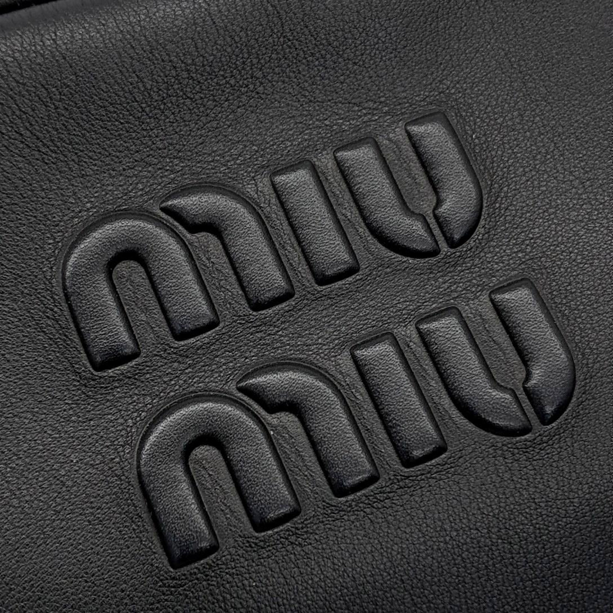 Miu Miu Embossed Logo Bowling Bag