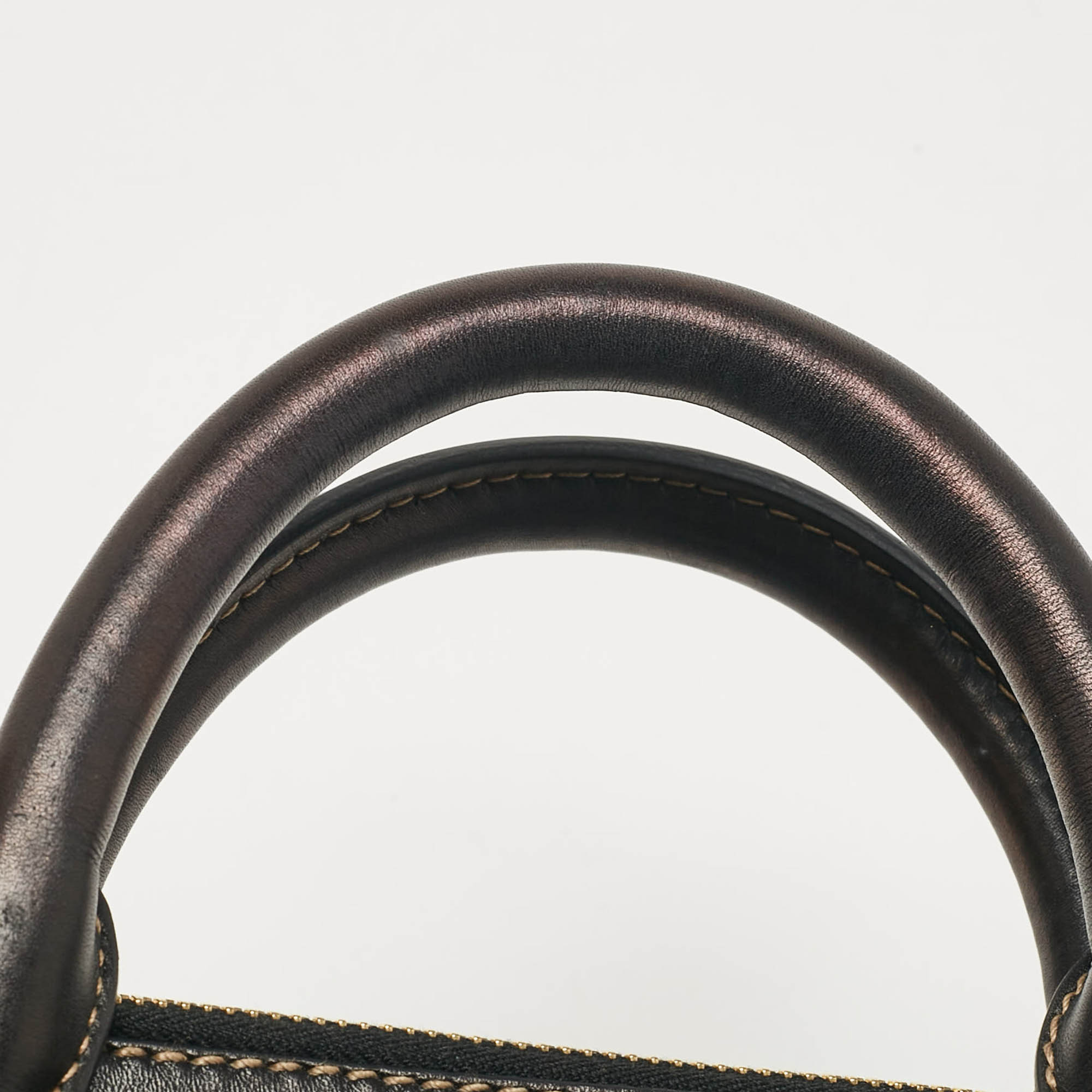 Miu Miu Black Leather Fold Over Shoulder Bag