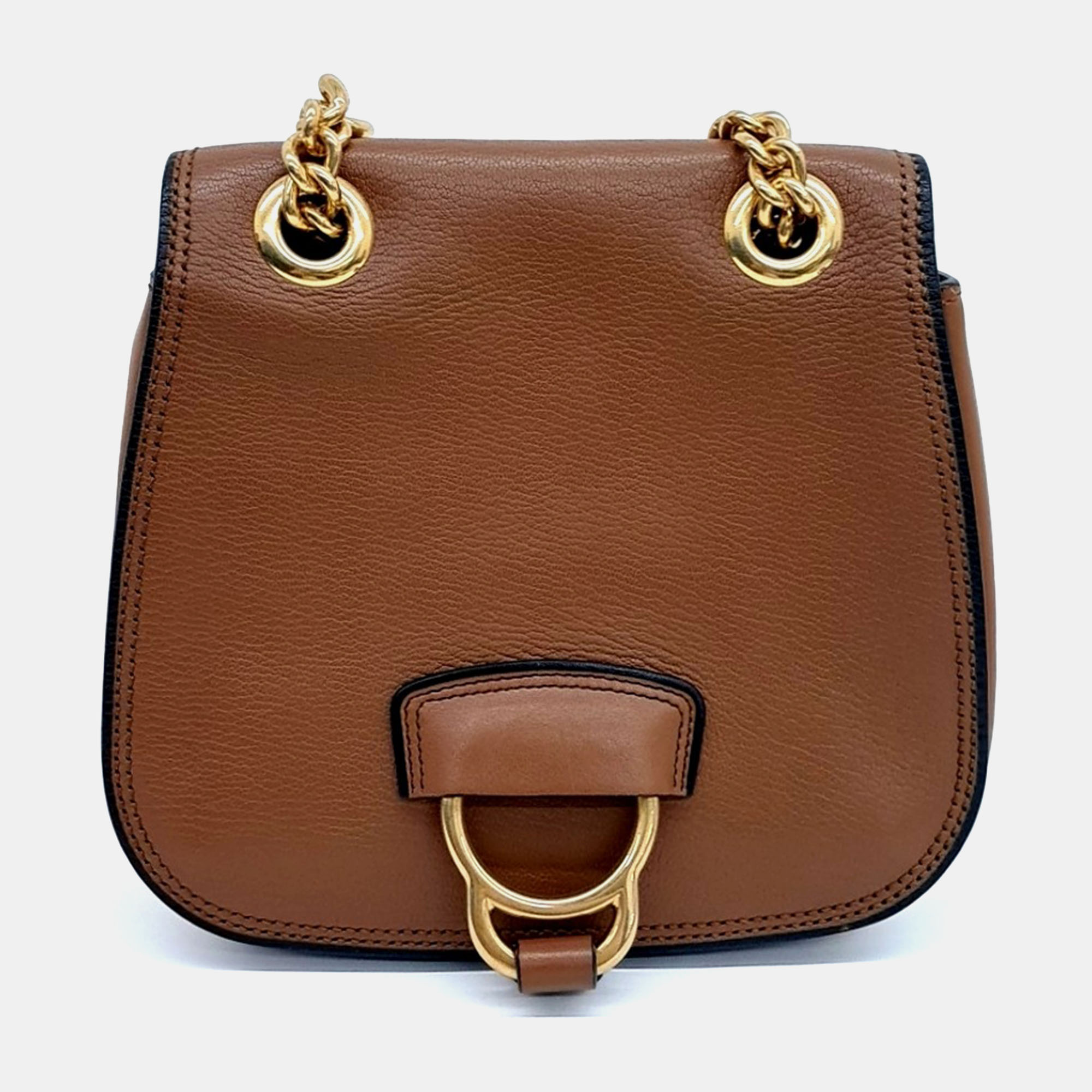 Miu Miu Brown Leather Dahlia Shoulder Bag - Miu Miu - Modalova