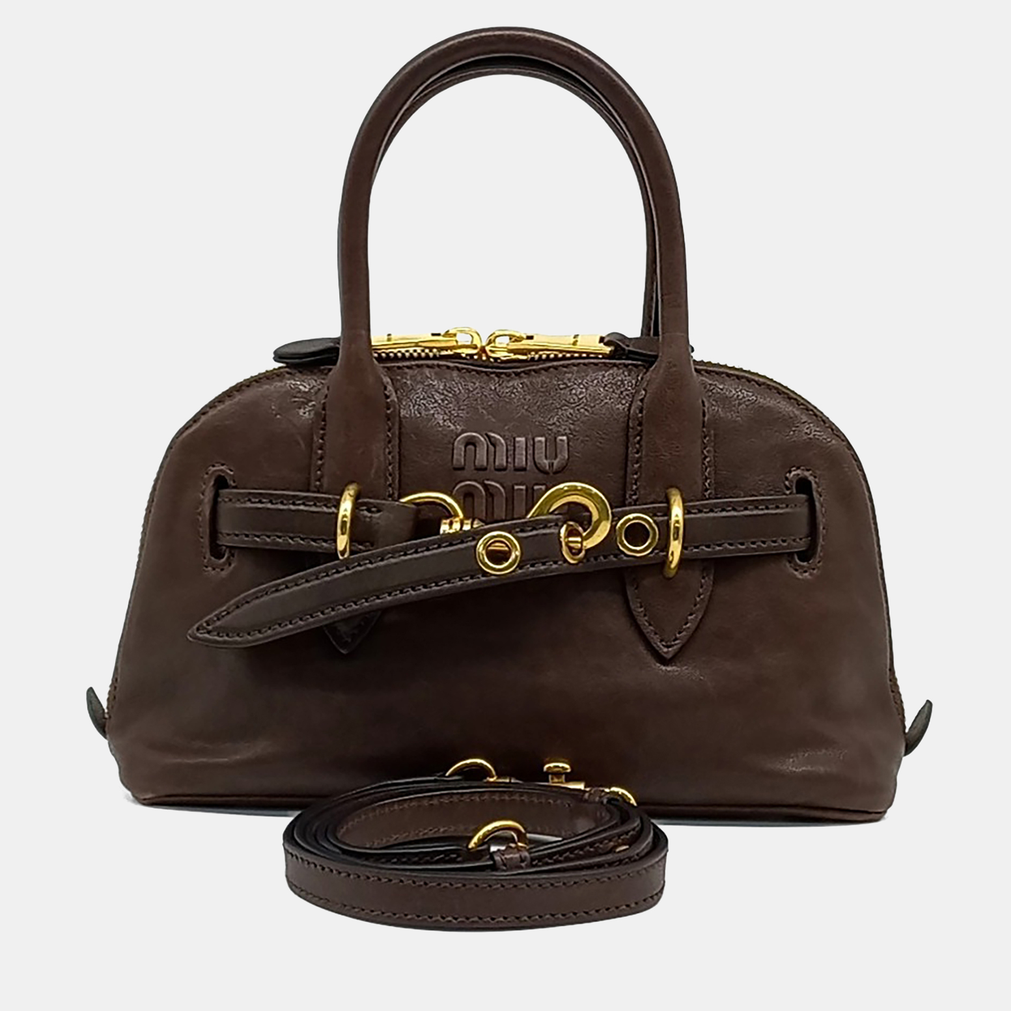 Miu Miu Brown Leather Avanture Small Tote Bag
Miu Miu Brown Leather Avanture Small Tote Bag