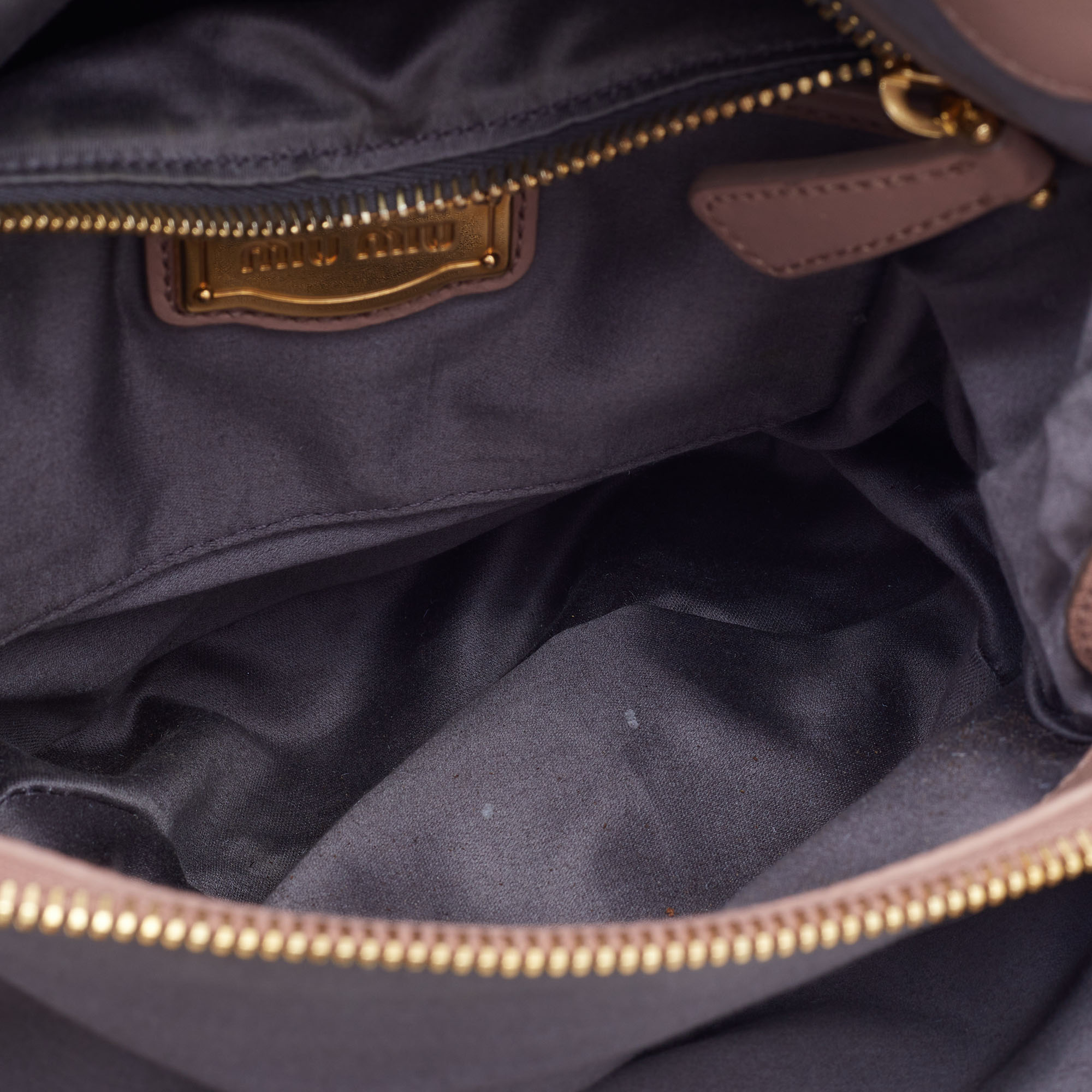Miu Miu Beige Leather Shoulder Bag