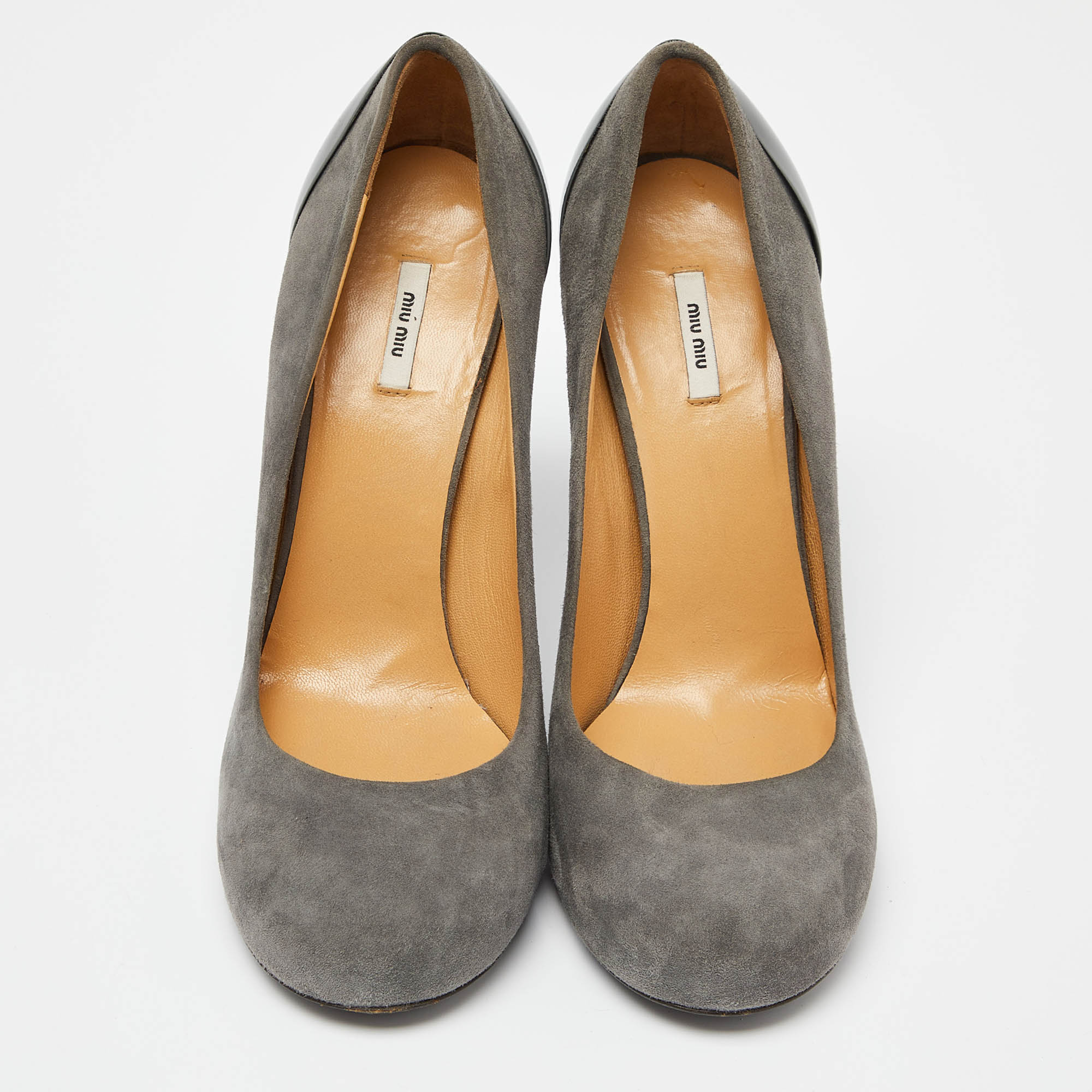 Giuseppe Zanotti Grey Suede Round Toe Pumps Size 38